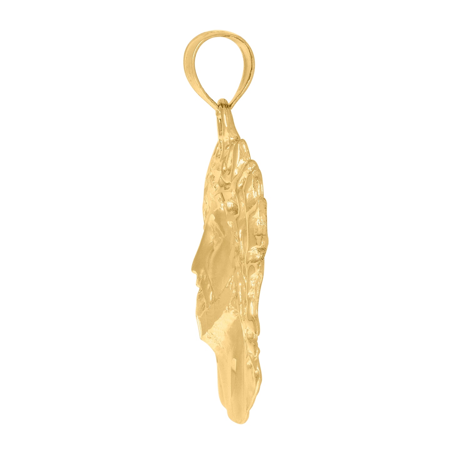 10K Yellow Gold Mens Jesus Religious Charm Pendant