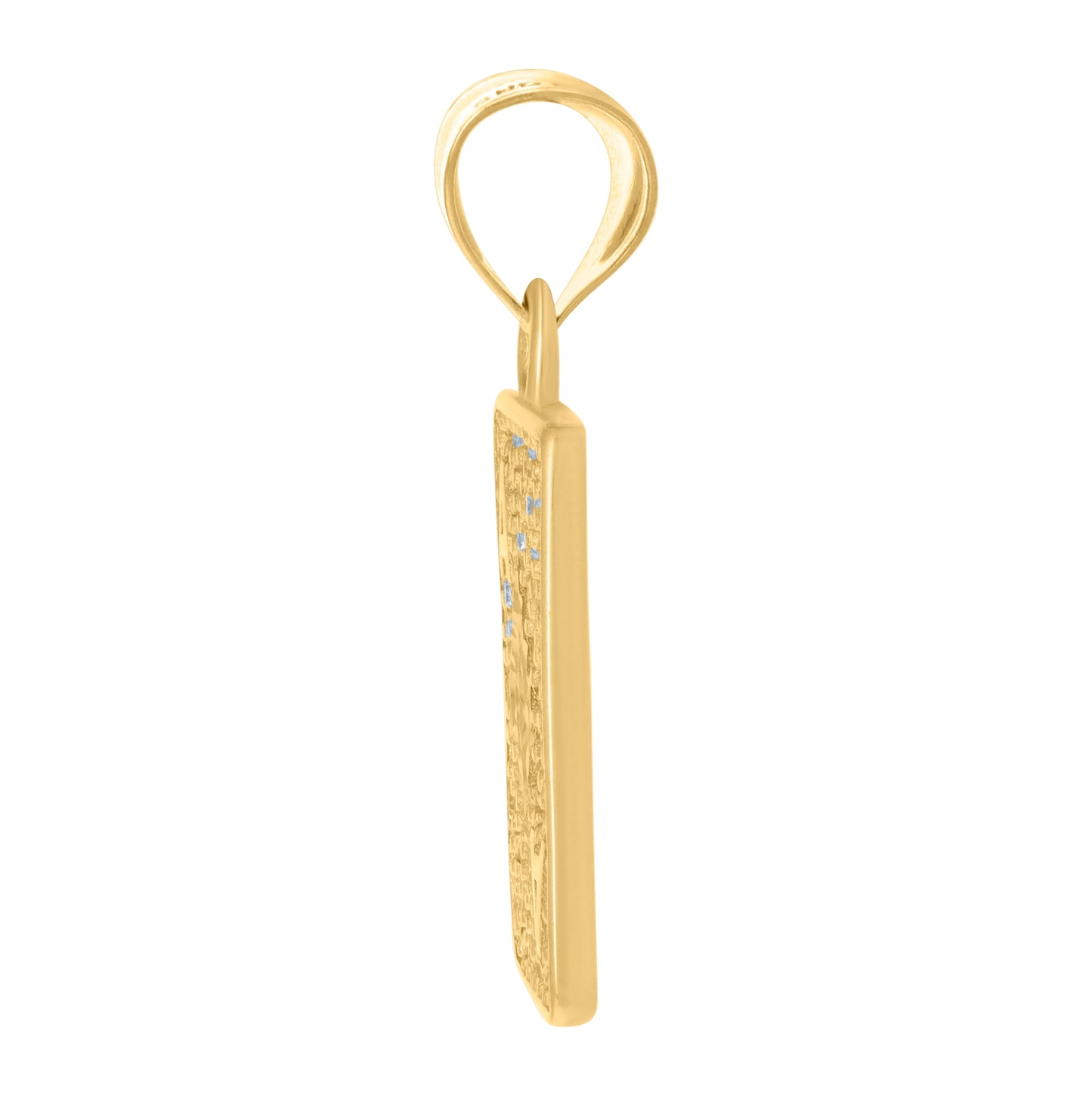 10K Yellow Gold Mens Cubic-Zirconia Playing Cards Gambling Fashion Charm Pendant