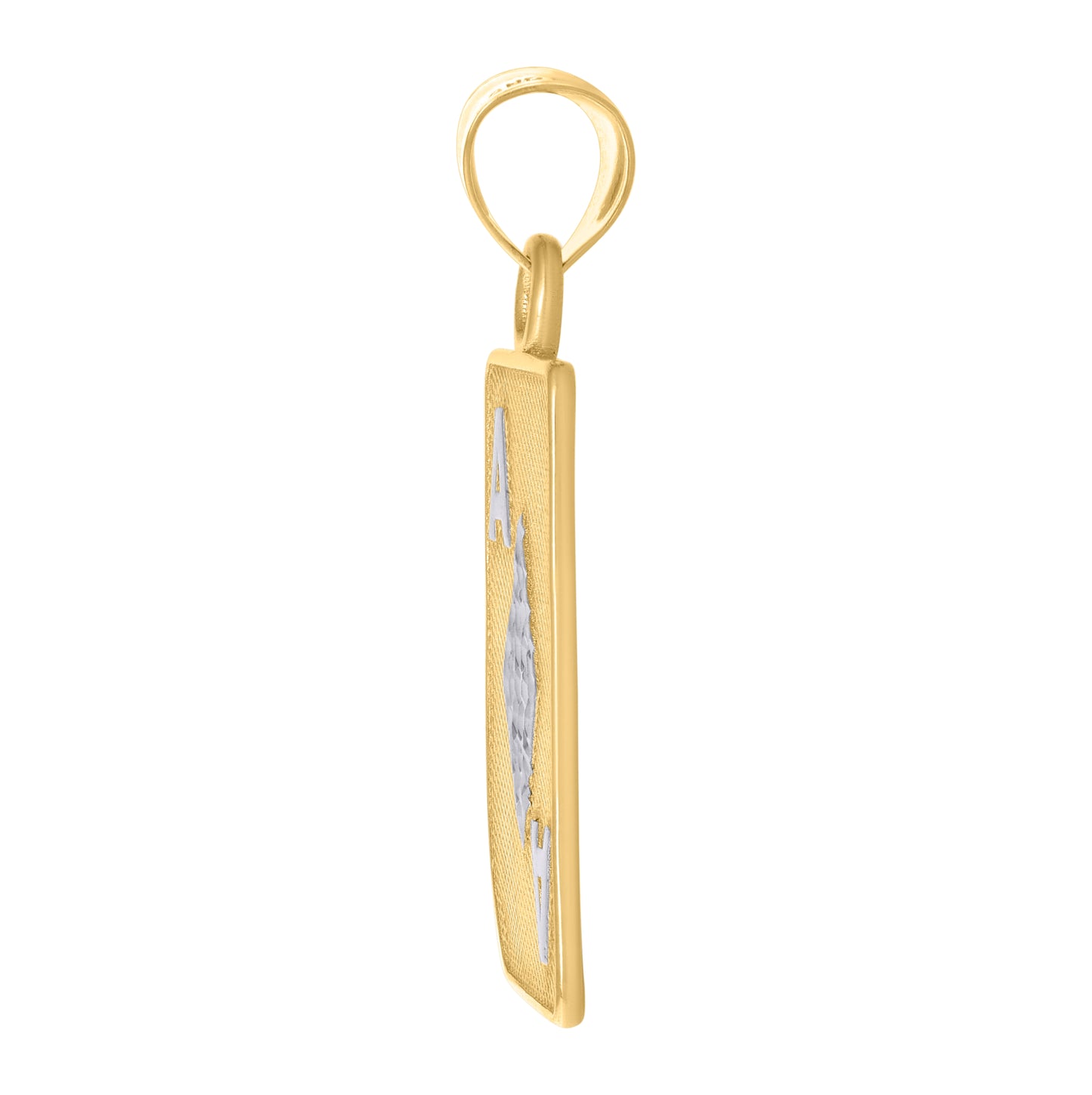 10K Yellow Gold Mens Playing Cards Gambling Fashion Charm Pendant