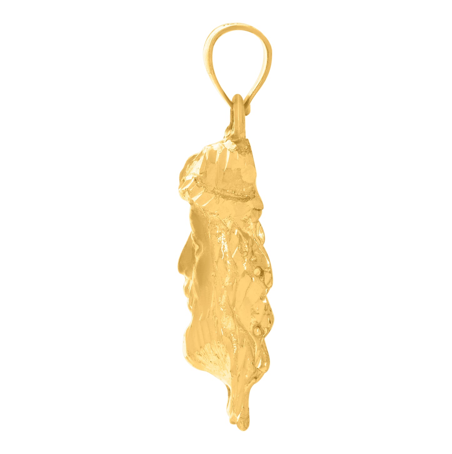 10K Yellow Gold Mens Jesus Religious Charm Pendant