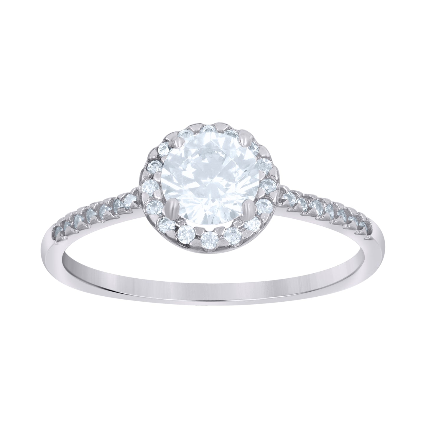 Sterling Silver Women's Cubic-Zirconia Fashion Bridal Anniversary Wedding Engagement Band Ring