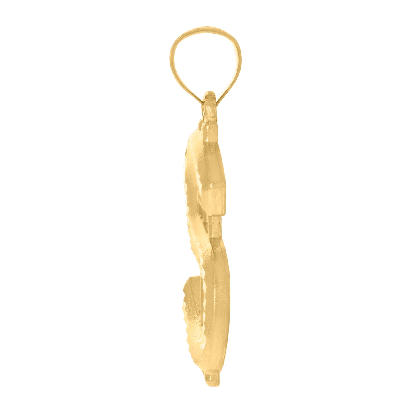10K Yellow Gold Mens Dollar Sign Currency Charm Pendant