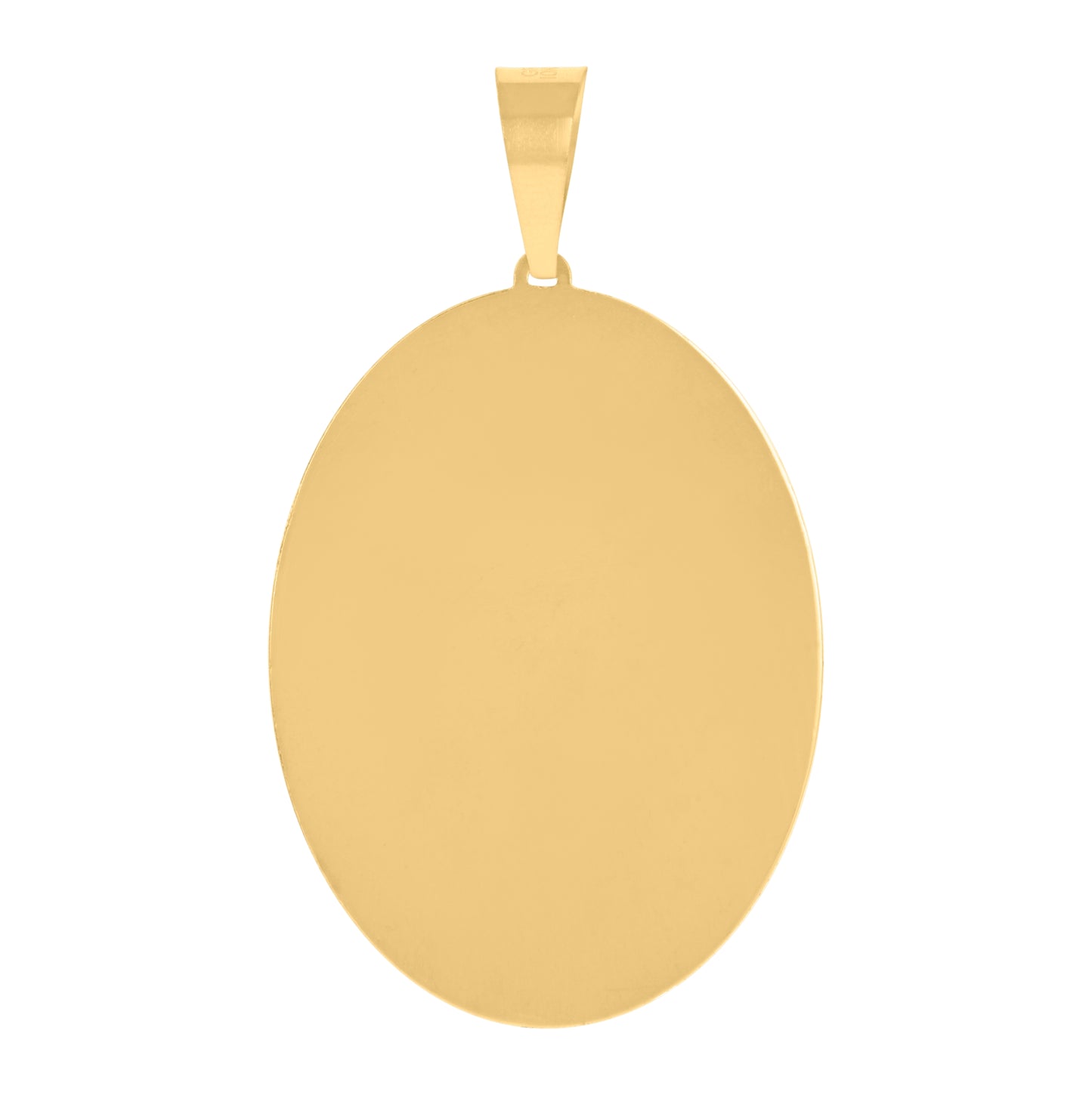 10K Tri-Color Gold Mens Guadalupe Religious Oval Medallion Charm Pendant