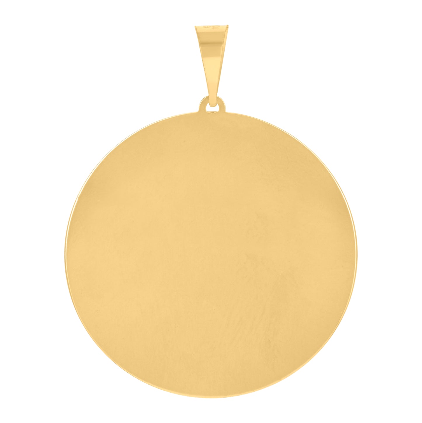 10K Tri-Color Gold Mens Guadalupe Religious Round Medallion Charm Pendant