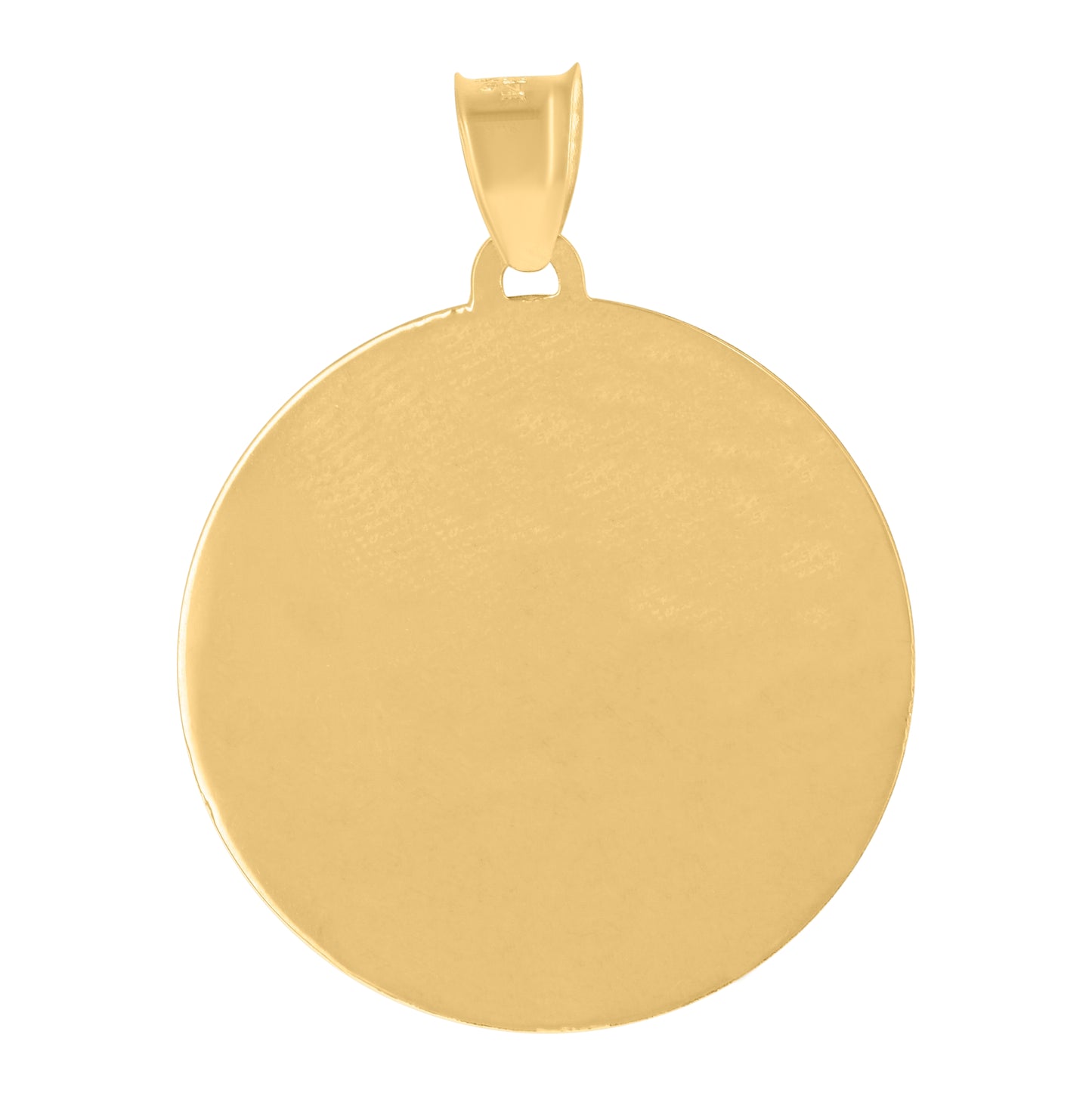 14K Tri-Color Gold Unisex Medallion Oval Guadalupe/Mother Marry Religious Charm Pendant