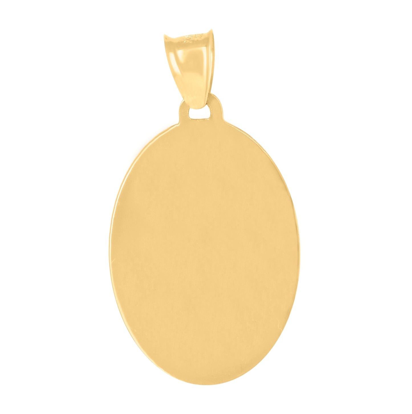 14K Tri-Color Gold Unisex Medallion Oval Guadalupe/Mother Marry Religious Charm Pendant