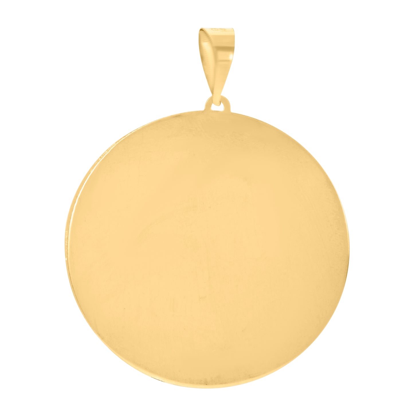 14K Tri-Color Gold Unisex Medallion Guadalupe/Mother Marry Religious Charm Pendant