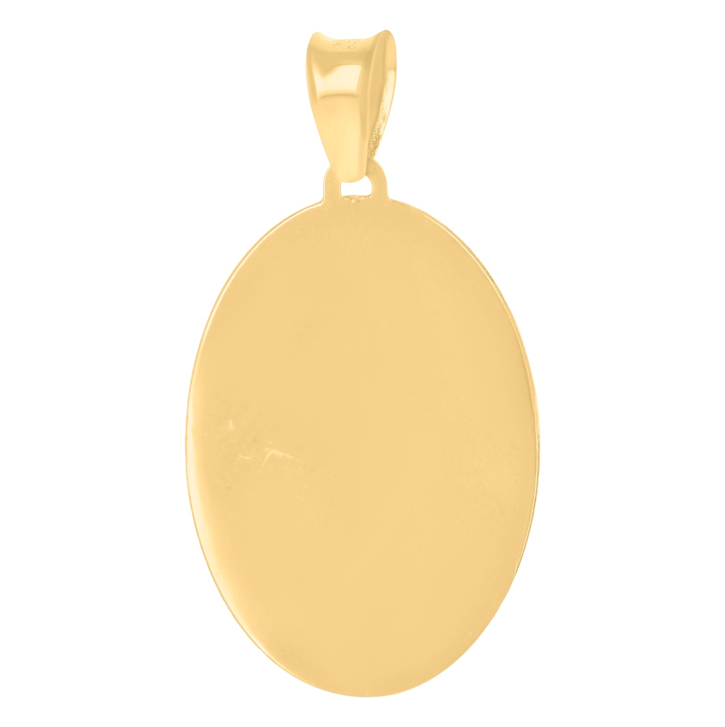14K Tri-Color Gold Unisex Medallion Oval Guadalupe/Mother Marry Religious Charm Pendant