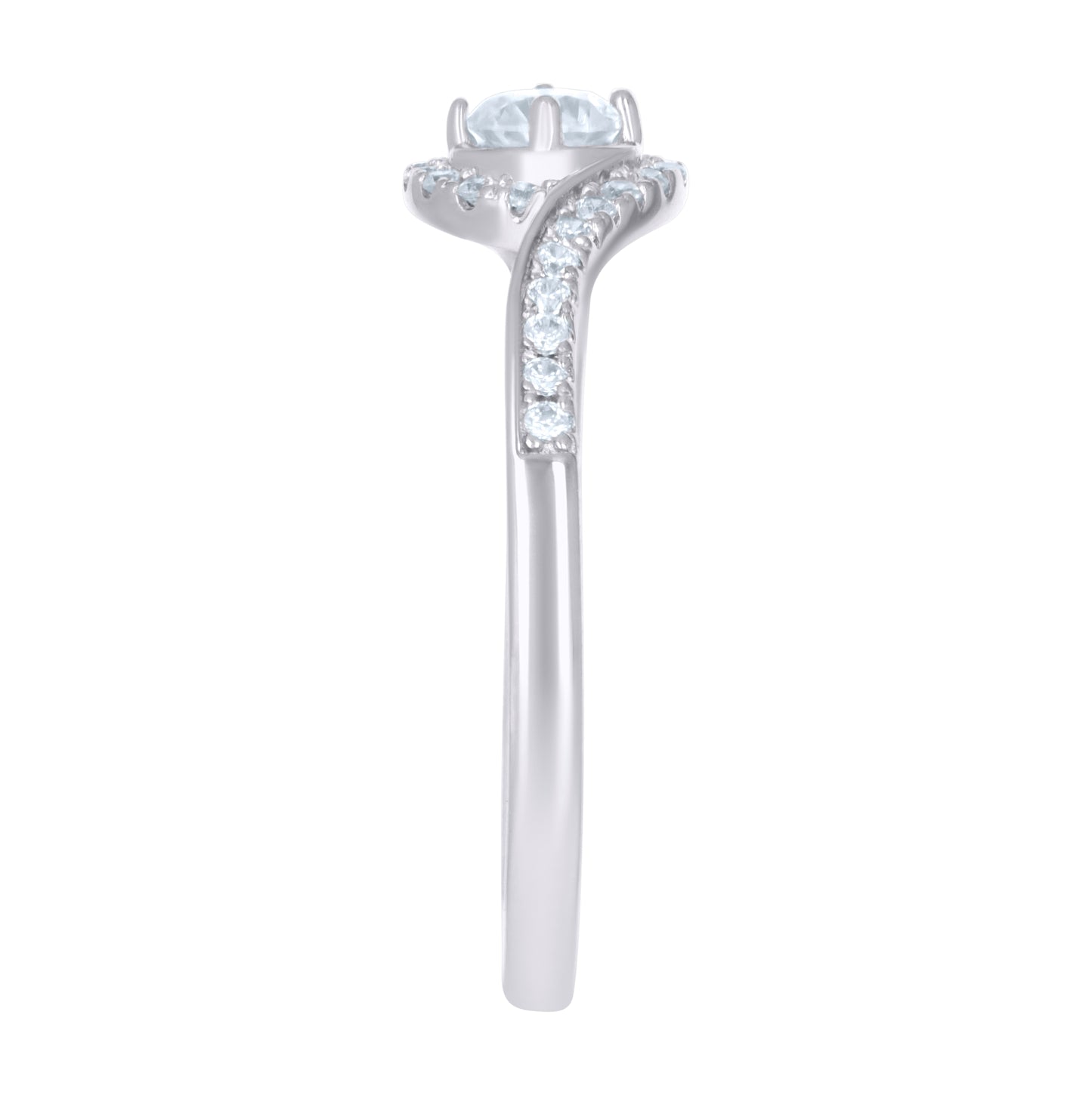 Sterling Silver Women's Cubic-Zirconia Bridal Anniversary Engagement Wedding Ring