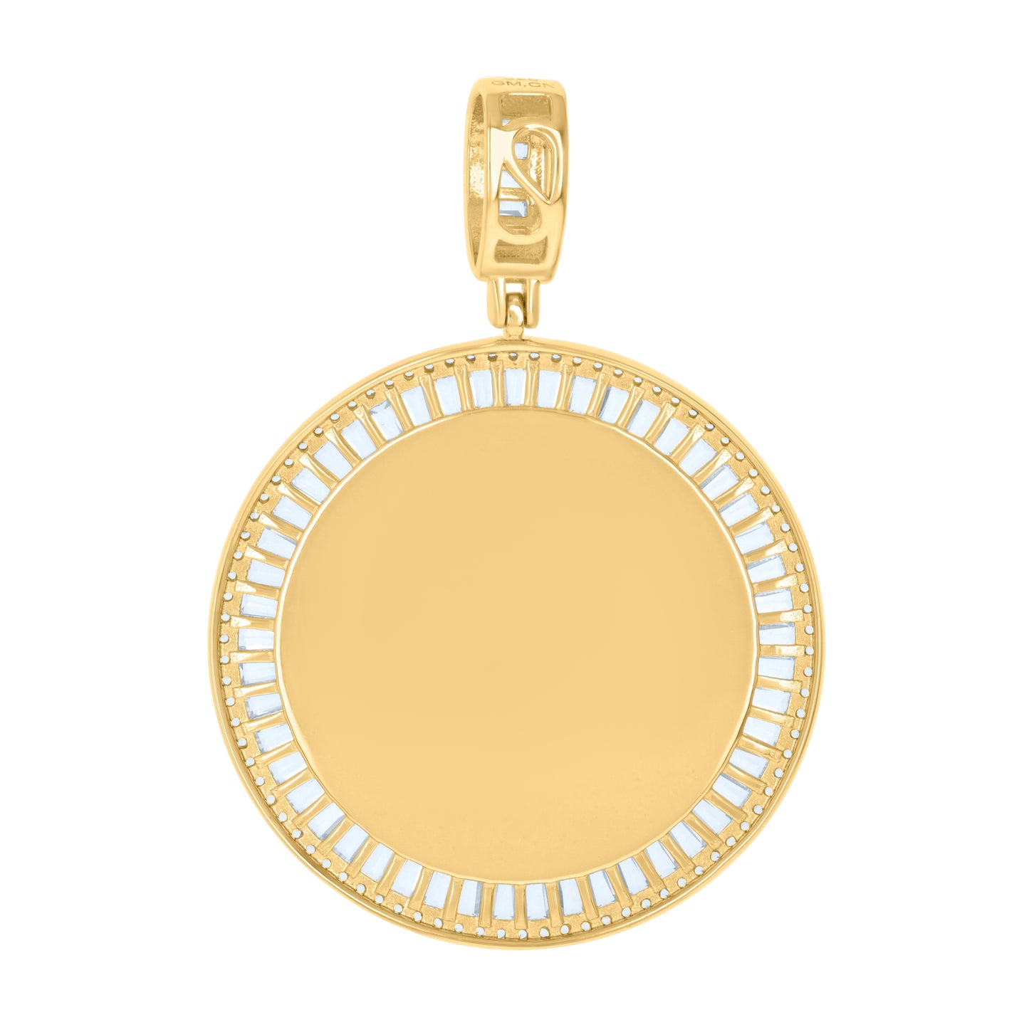 Sterling Silver Or Yellow-Tone Unisex Cubic-Zirconia Picture Frame Pendant