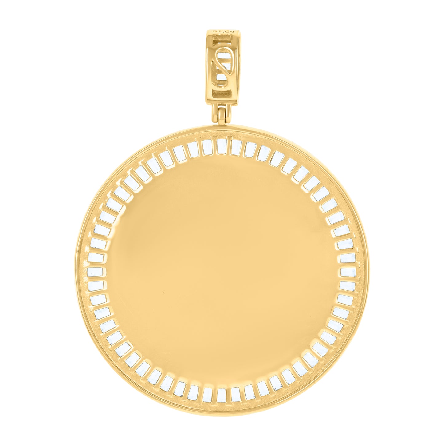 Sterling Silver Or Yellow-Tone Unisex Cubic-Zirconia Picture Frame Pendant