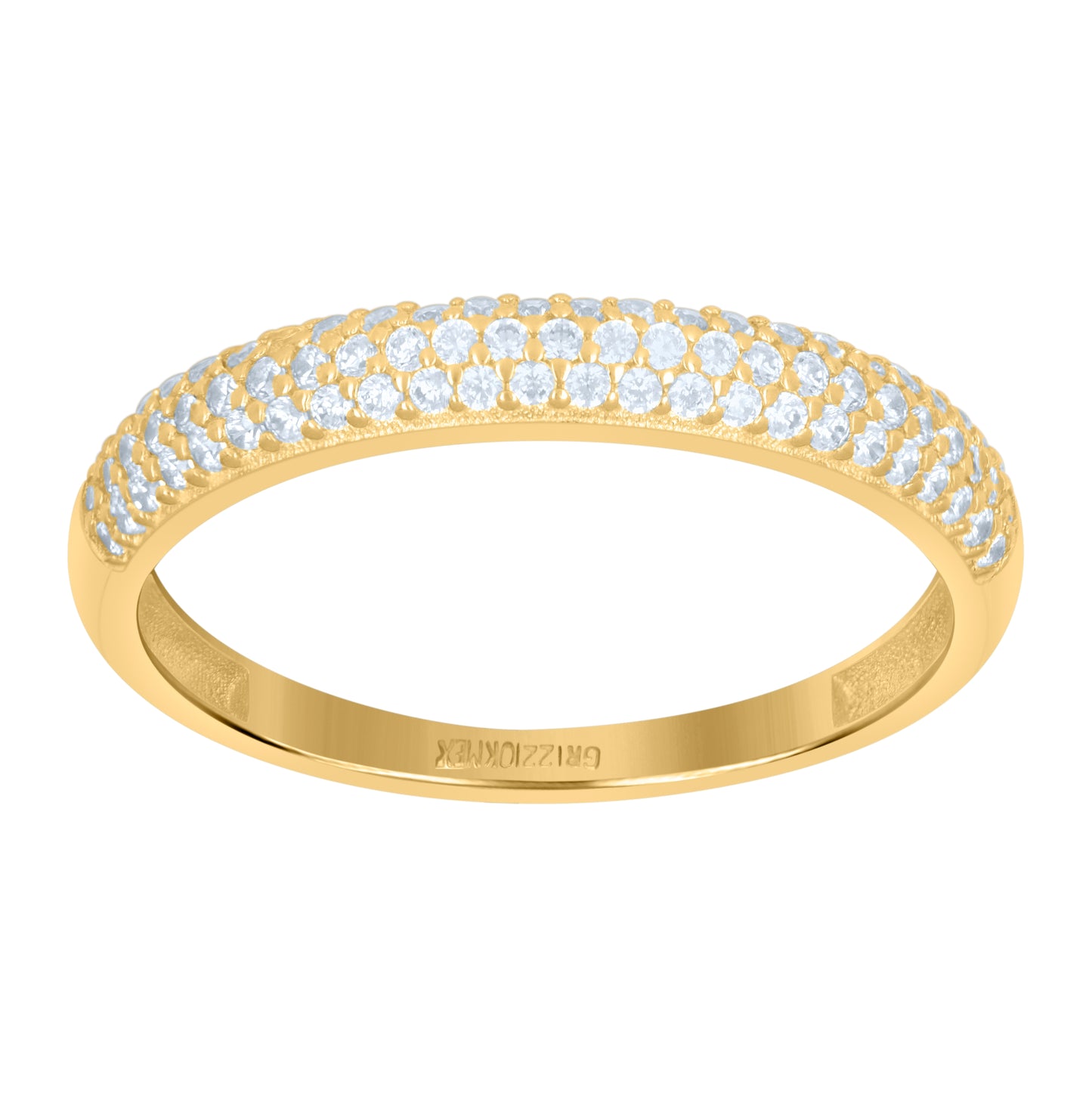 10K Yellow Gold Womens Cubic-Zirconia Duo Bridal Ring Set