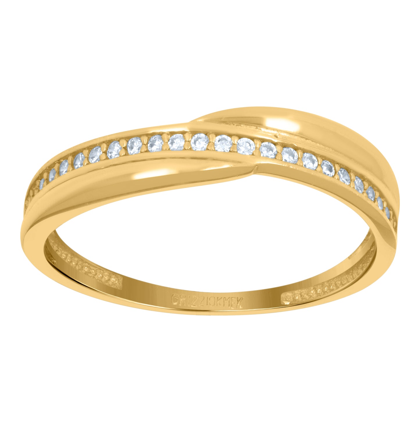 10K Yellow Gold Womens Cubic-Zirconia Duo Bridal Ring Set