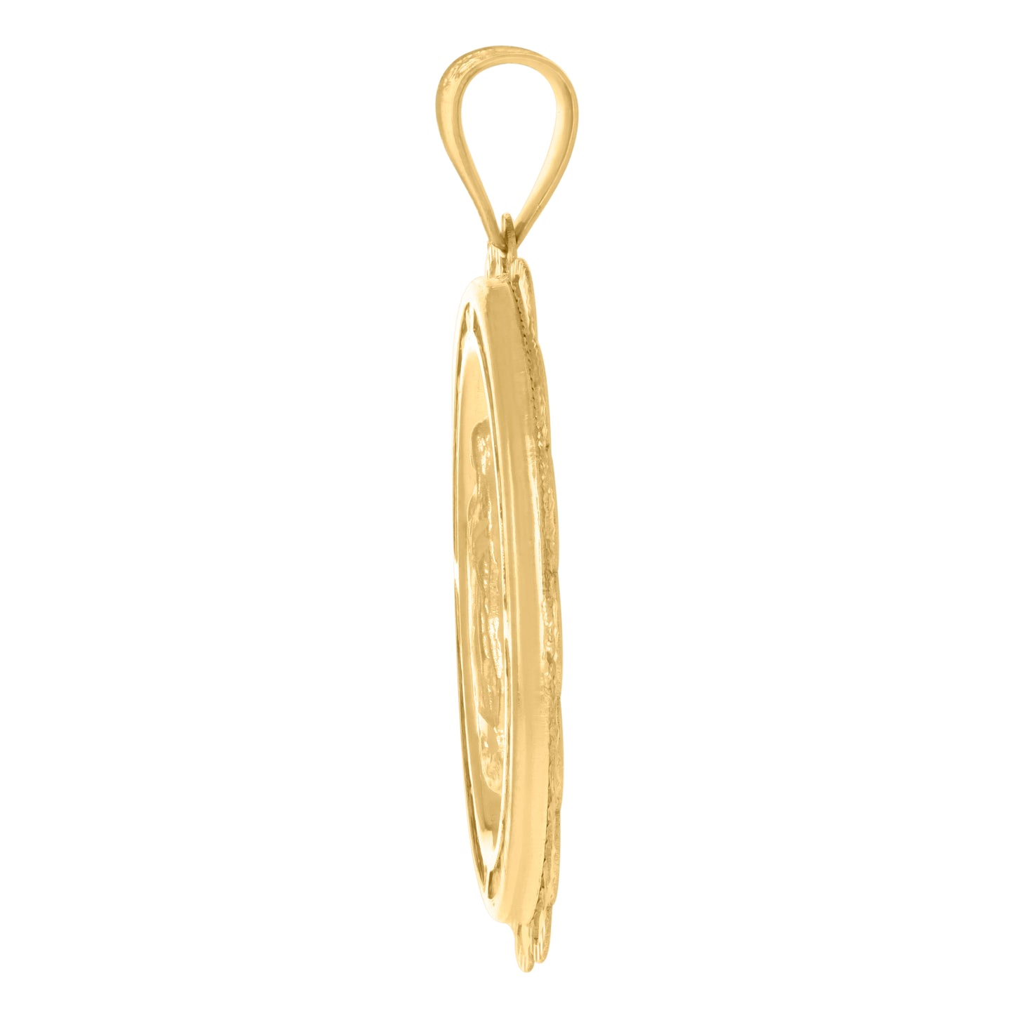 10K Yellow Gold Womens Cubic-Zirconia Guadalupe Religious Charm Pendant