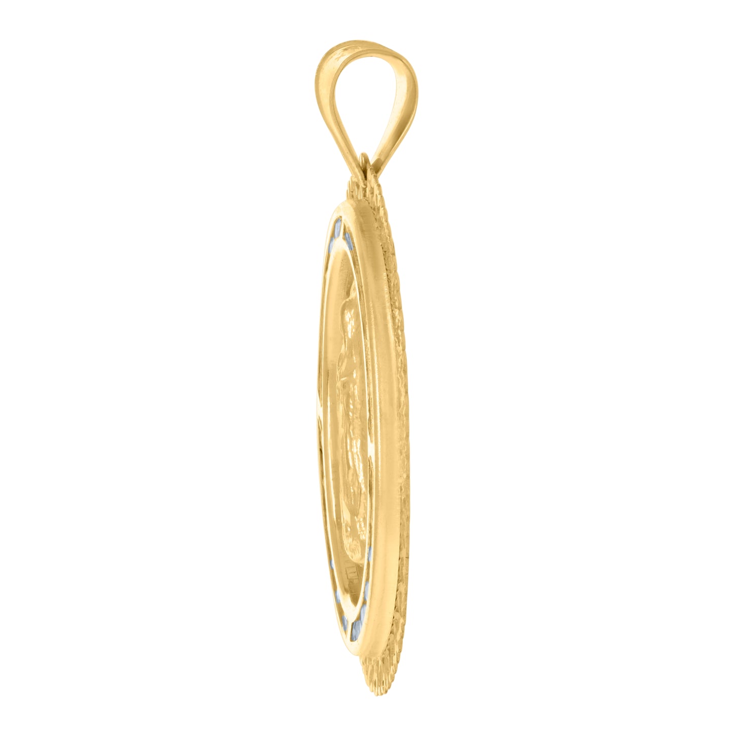 10K Yellow Gold Womens Cubic-Zirconia Guadalupe Religious Charm Pendant
