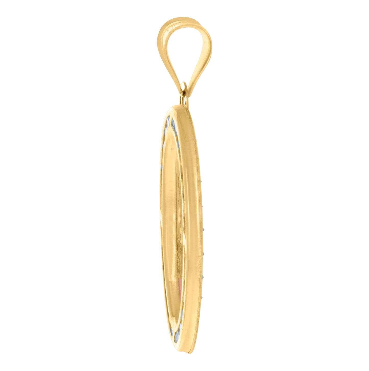 10K Tri-Color Gold Womens Cubic-Zirconia Anos 15 Quinceanera Charm Pendant
