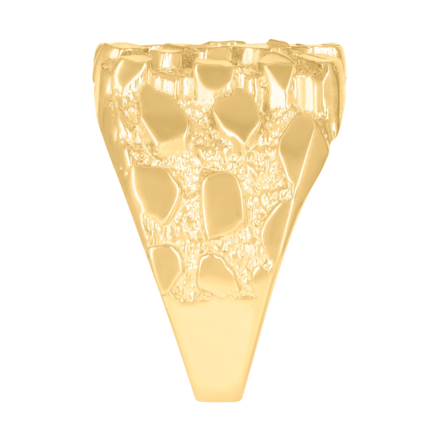 10K Yellow Gold Mens Nugget Fashion Ring