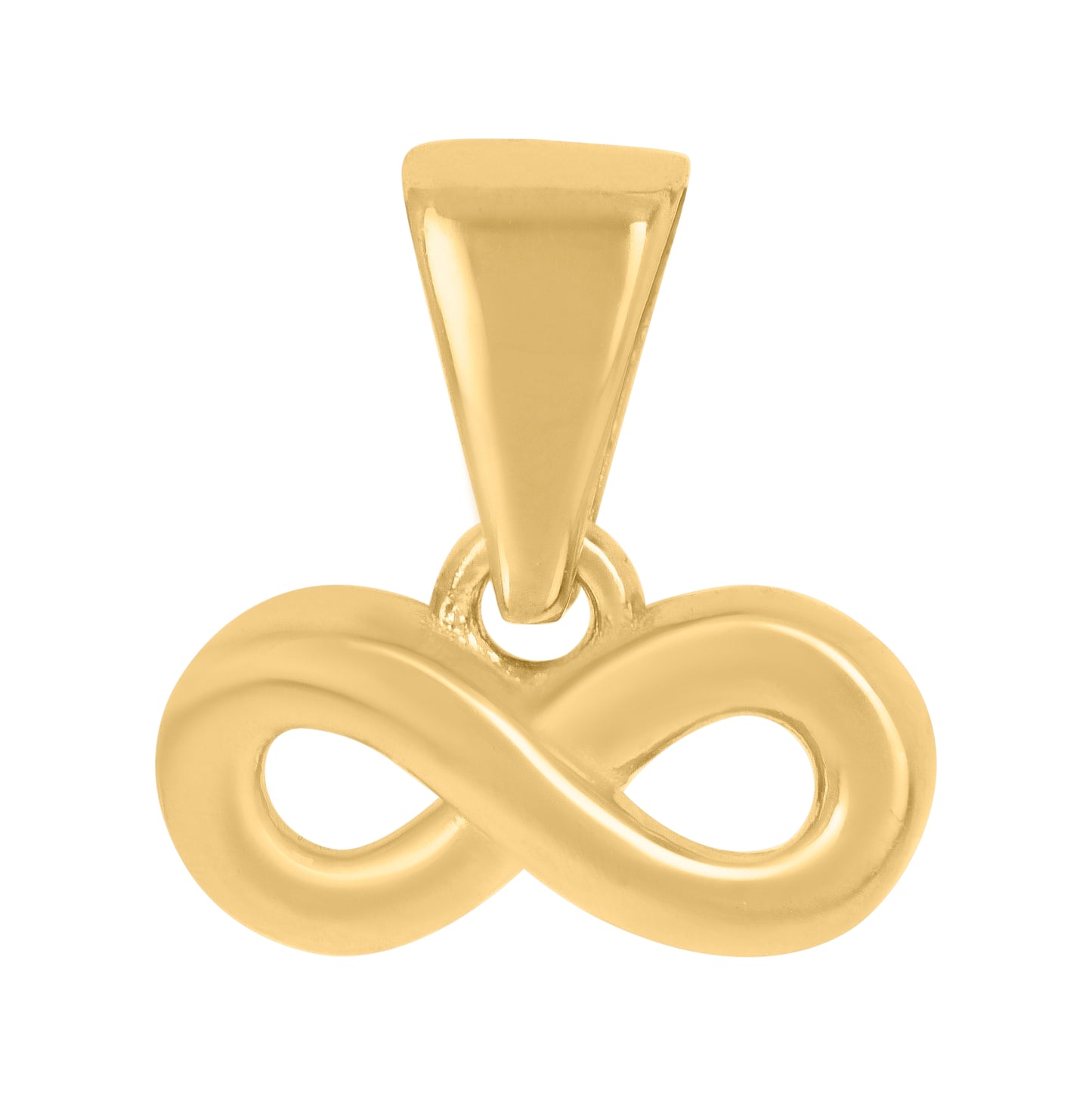 10K Yellow Gold Womens Love Symbol Infinity Charm Pendant