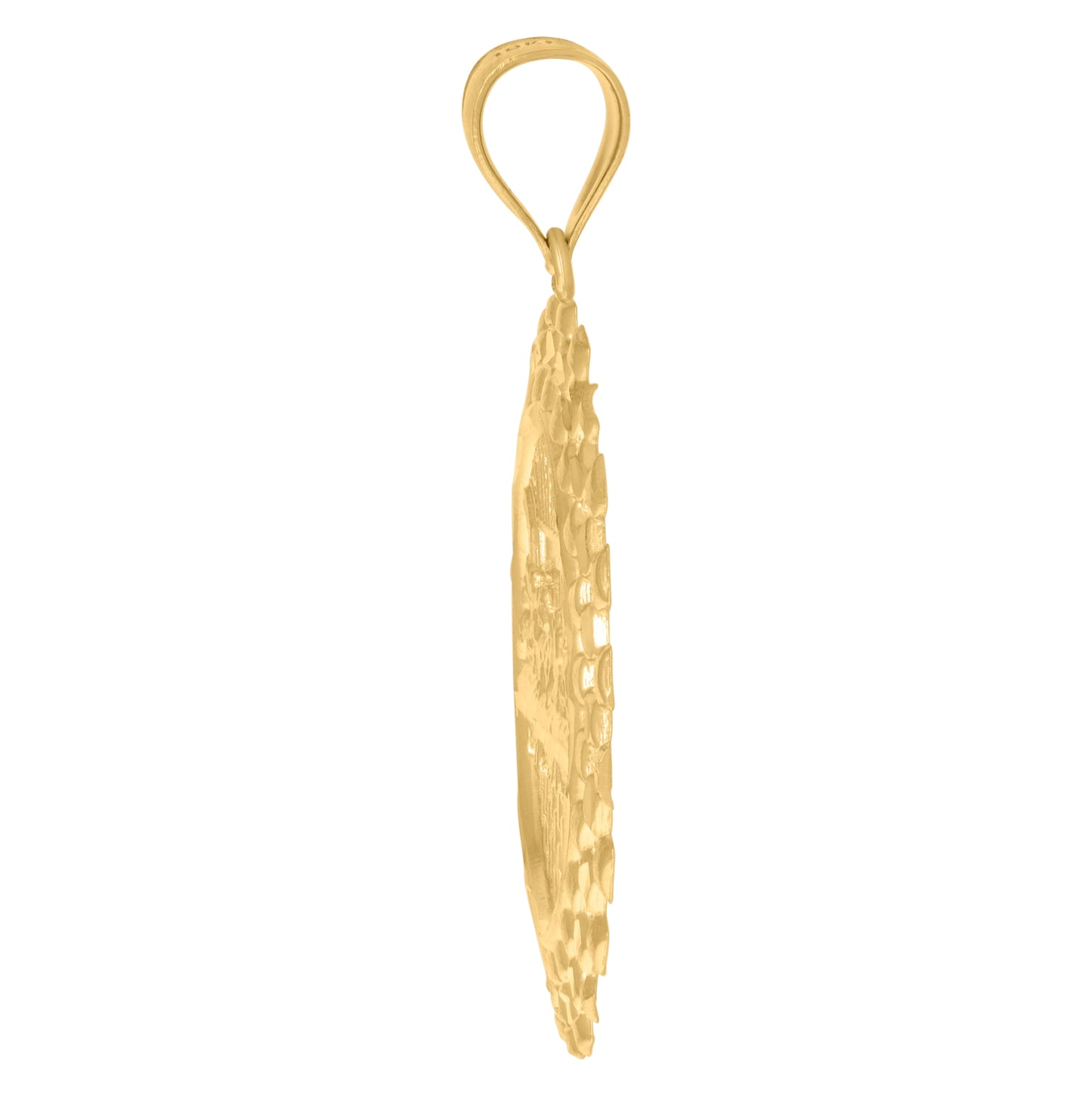 10K Yellow Gold Mens Last Supper Religious Charm Pendant