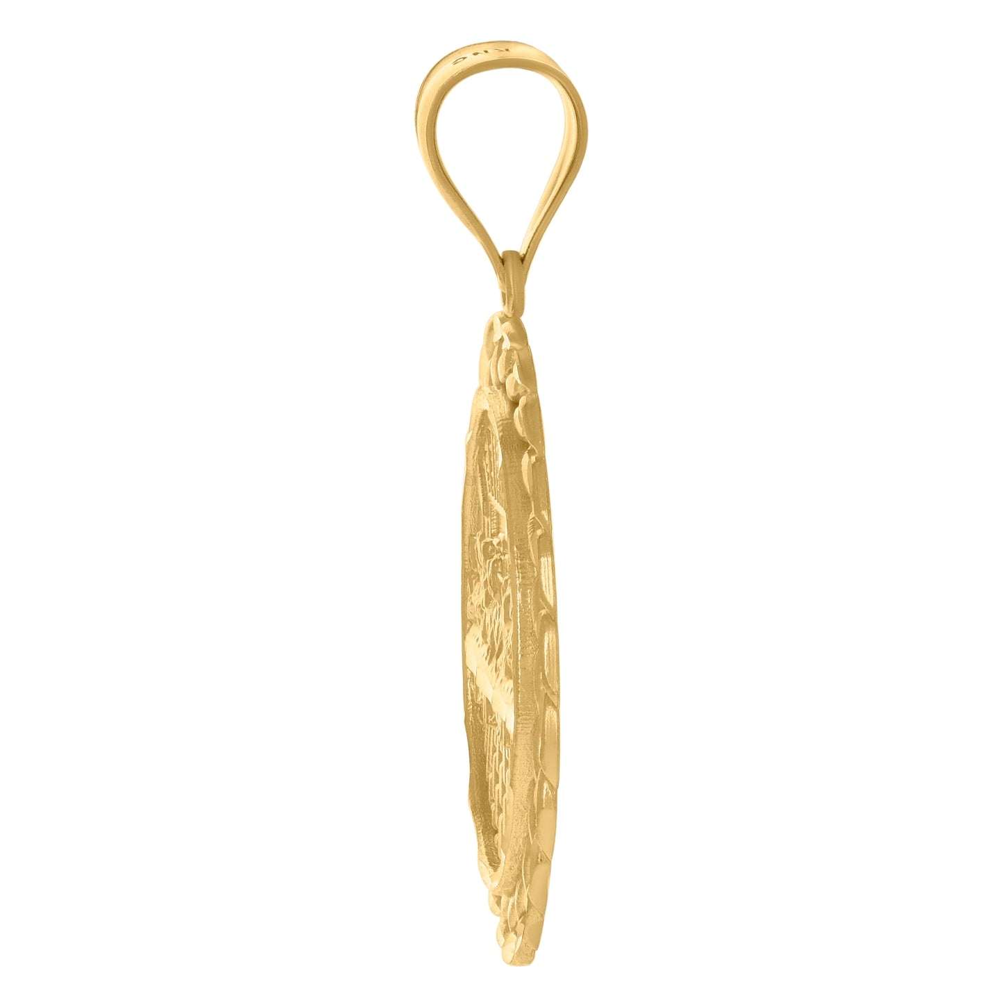 10K Yellow Gold Mens Last Supper Religious Charm Pendant
