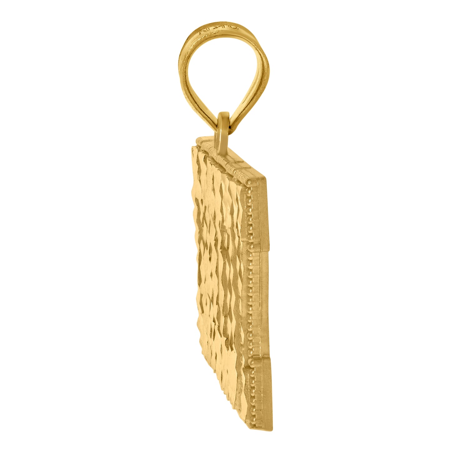 10K Yellow Gold Mens Greedy Talking Fashion Charm Pendant