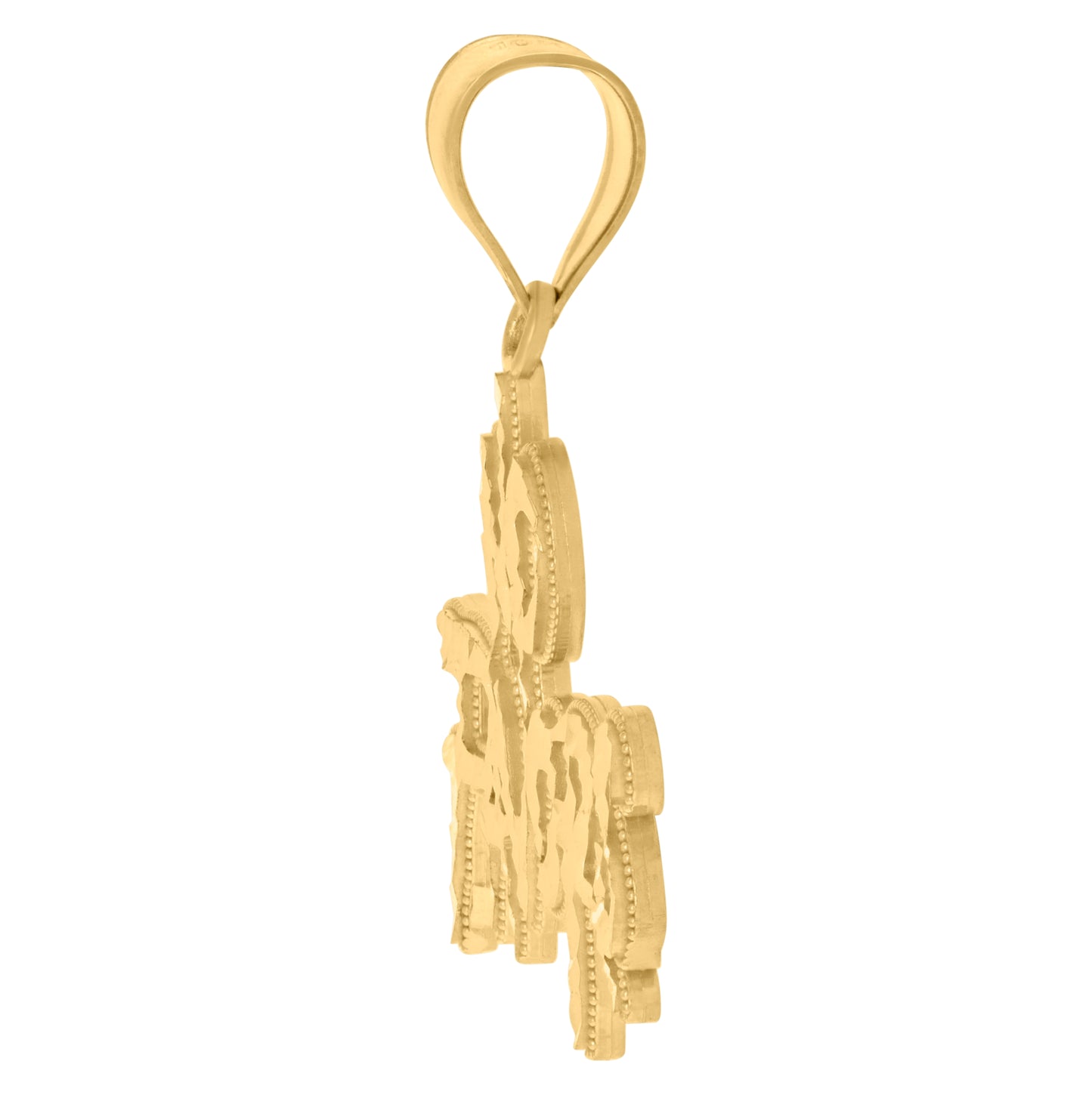 10K Yellow Gold Mens No Favors Talking Fashion Charm Pendant