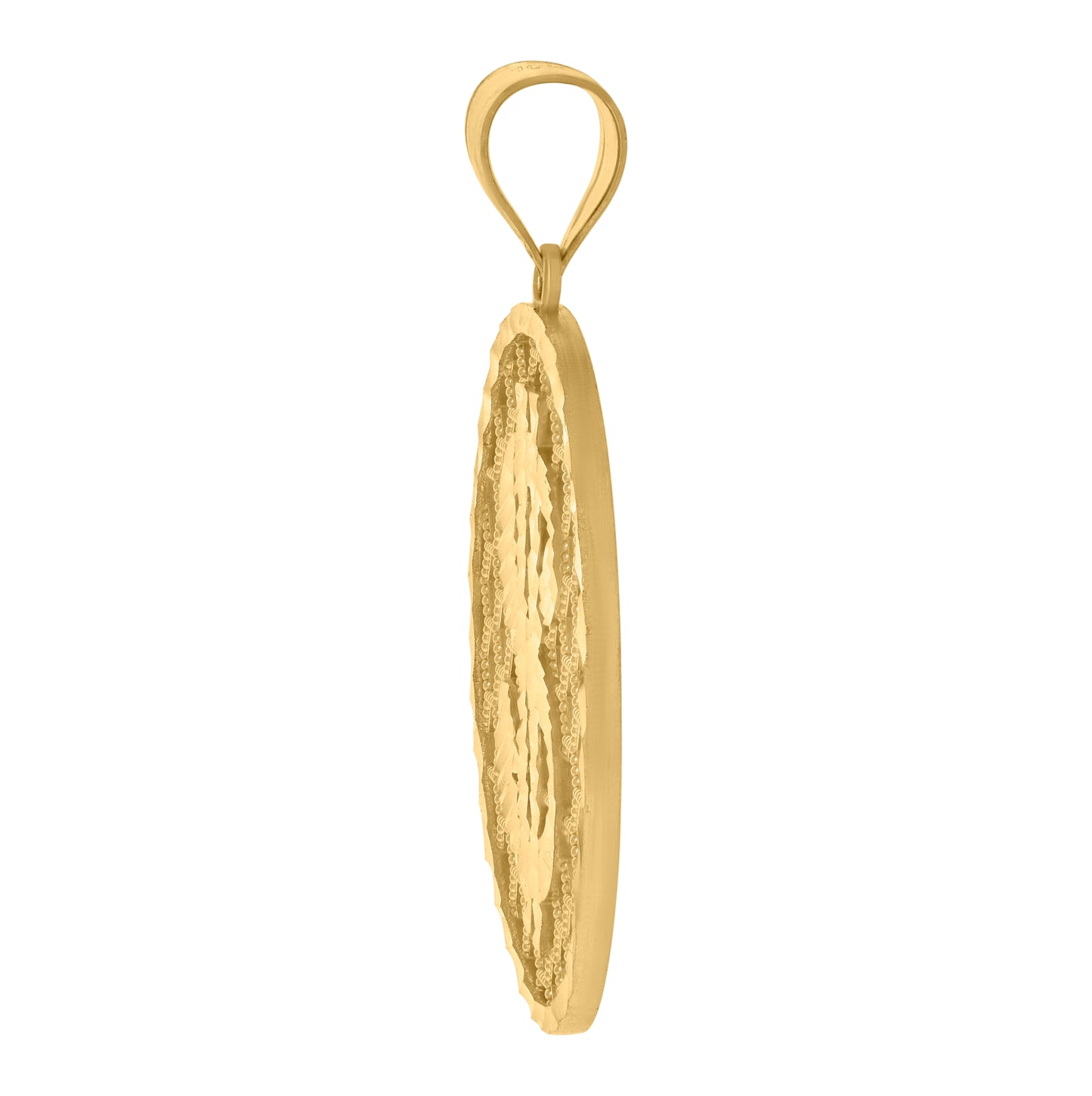 10K Yellow Gold Mens Dollar Sign Currency Charm Pendant