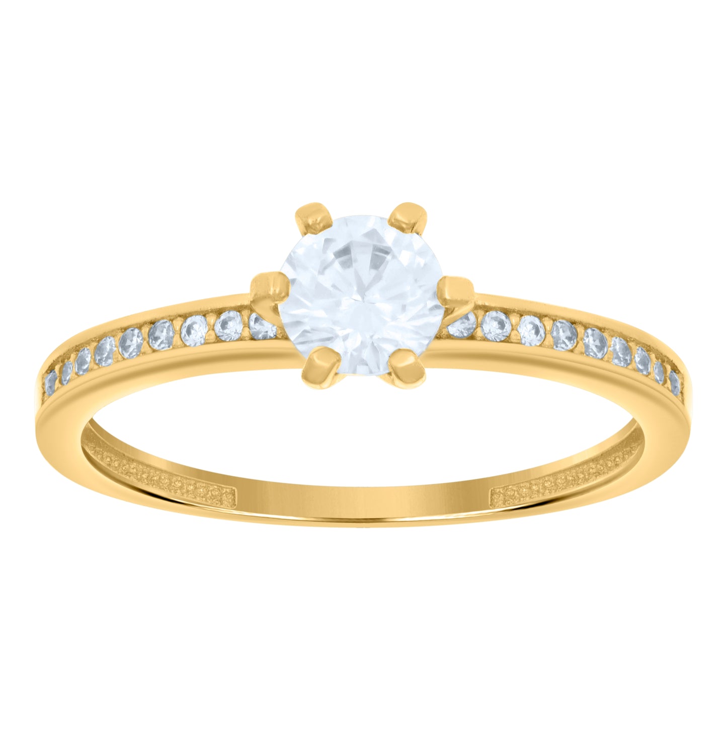 14K Yellow Gold Womens Cubic-Zirconia Duo Bridal Ring Set