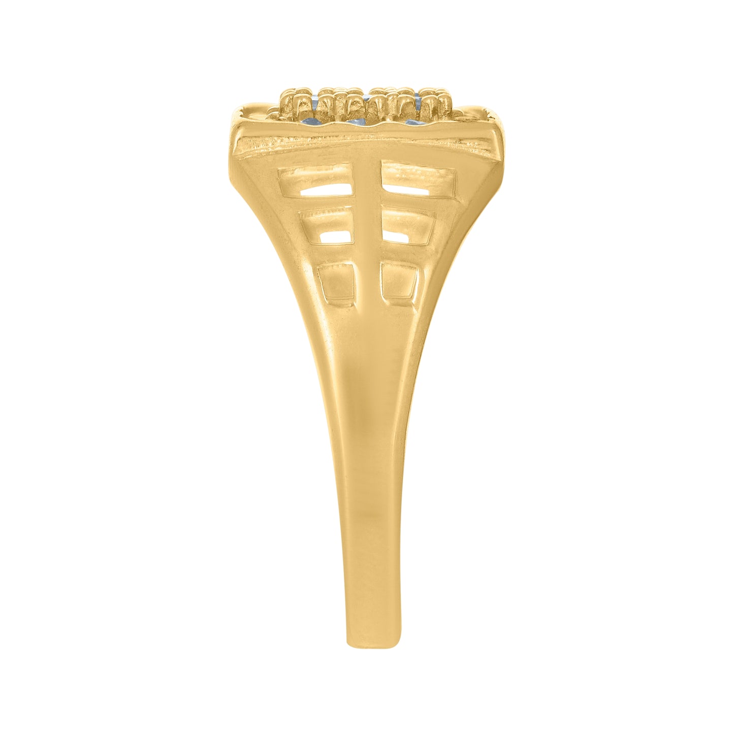 10K Yellow Gold Womens Cubic-Zirconia Fashion Ring