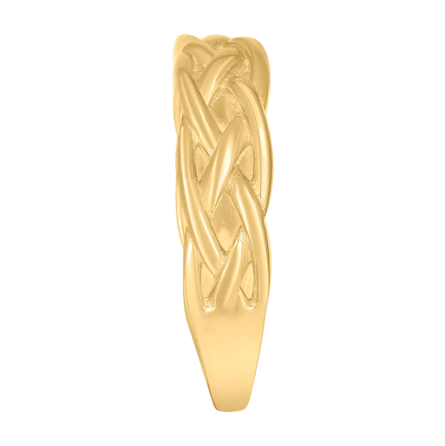 14K Yellow Gold Womens Weave Fashion Ring