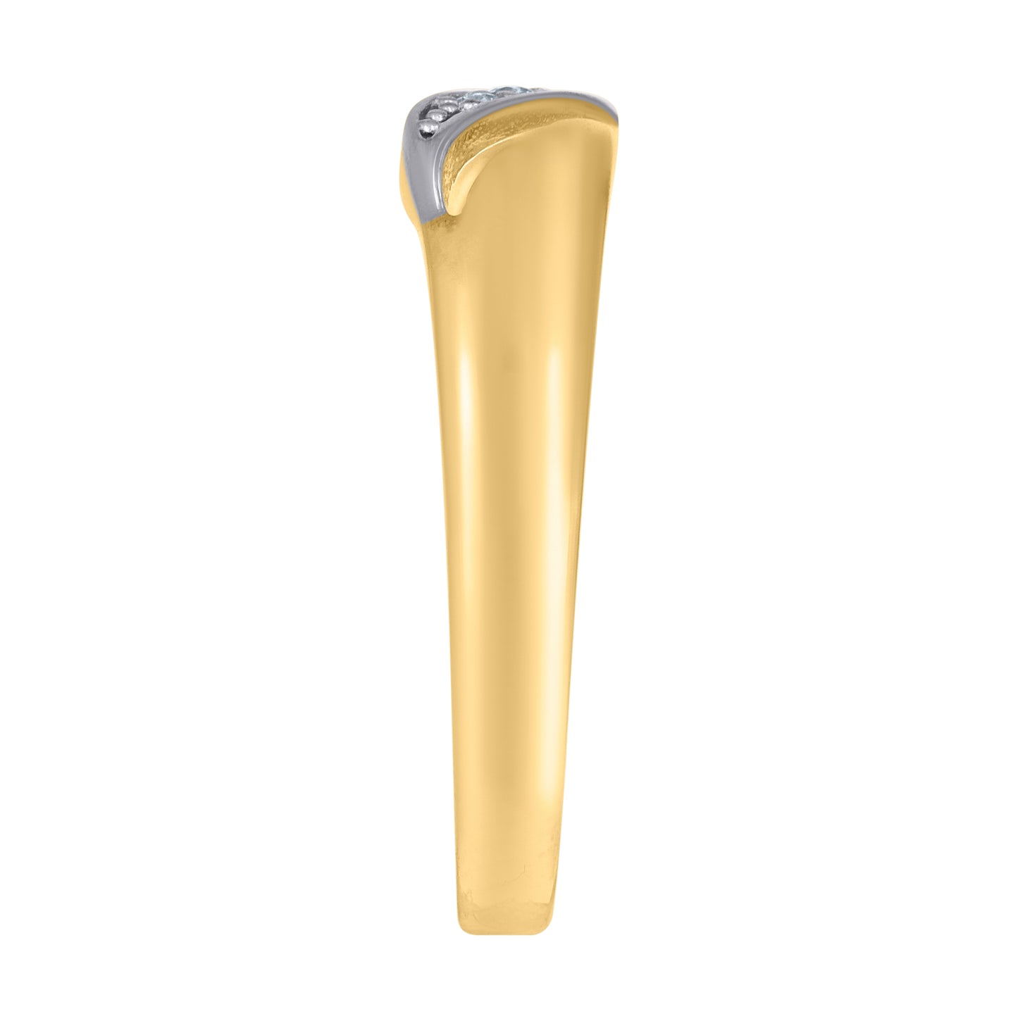 14K Two-tone Gold Womens Cubic-Zirconia Fashion Ring