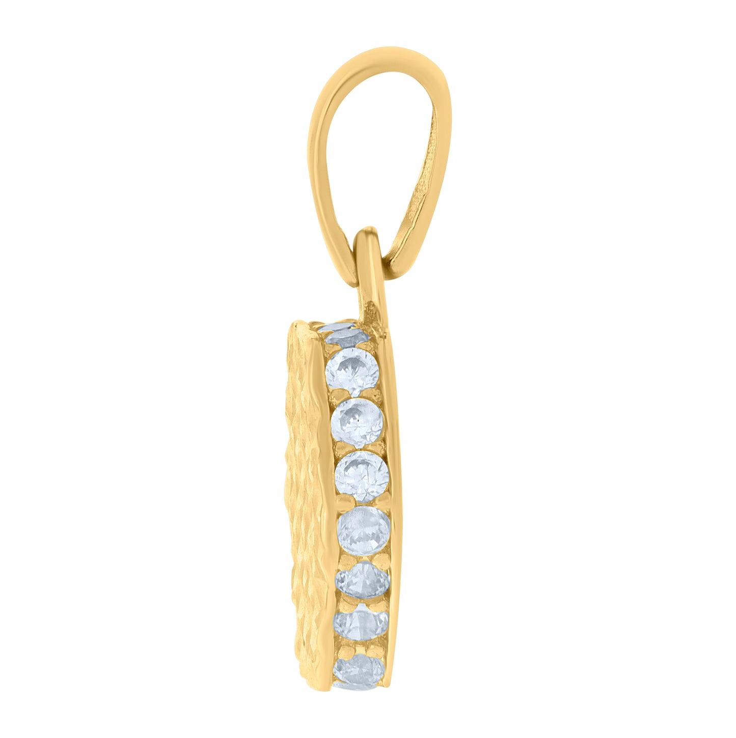 10K Yellow Gold Womens Cubic-Zirconia Octagon Fashion Charm Pendant