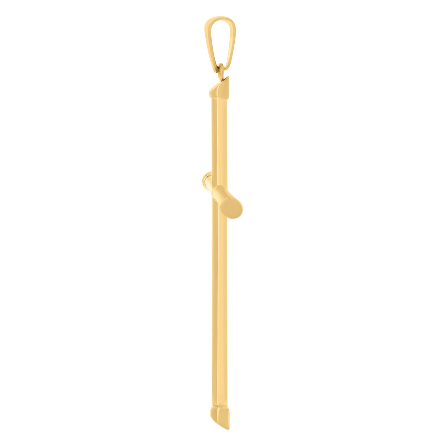 10K Yellow Gold Mens Cross Religious Charm Pendant