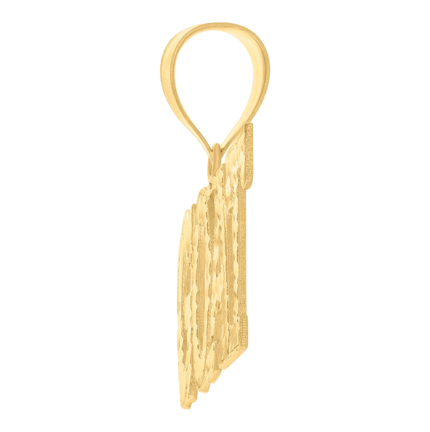 10K Yellow Gold Mens Greatest Of All Time GOAT Talking Fashion Charm Pendant