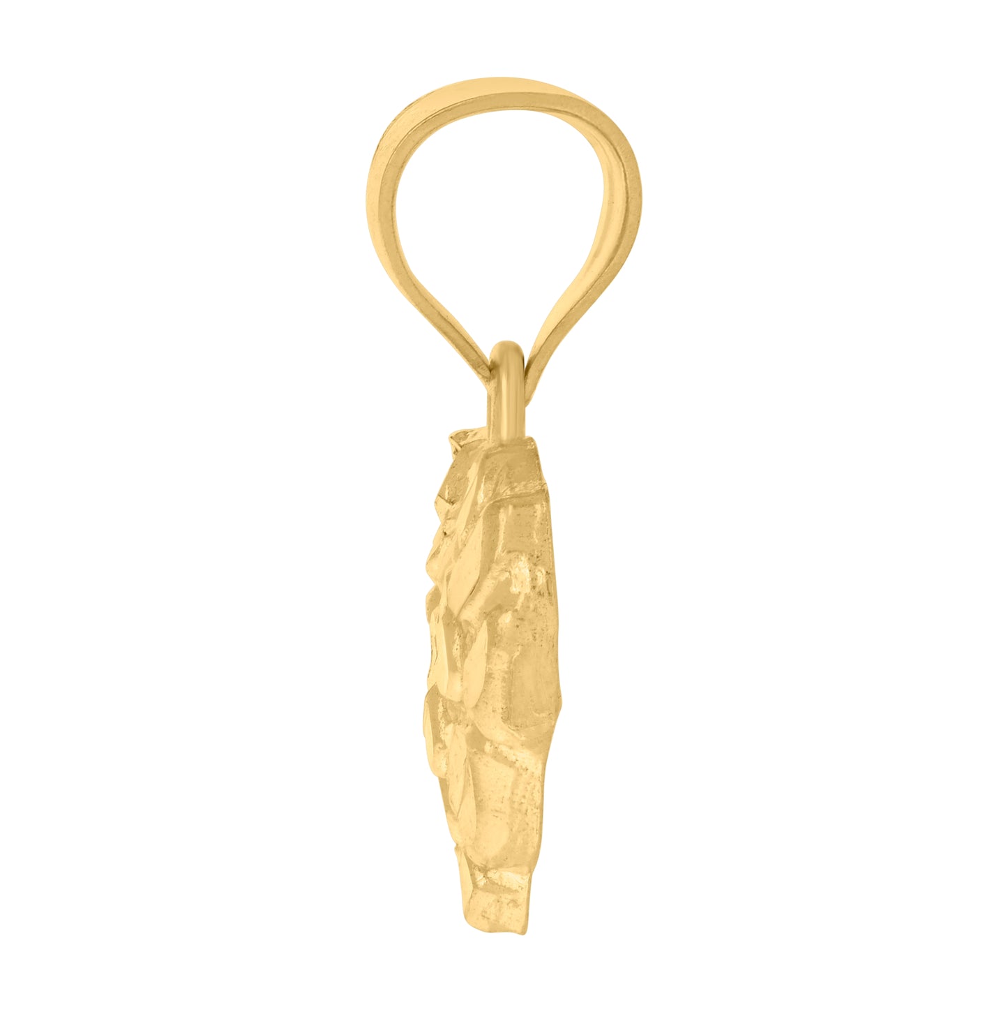 10K Yellow Gold Womens Nugget Heart Charm Pendant