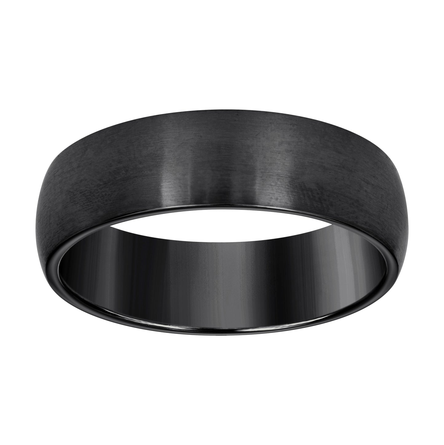 Stainless Steel Black-tone Mens Comfort-Fit Bridal Anniversary Engagement Wedding Band 7mm