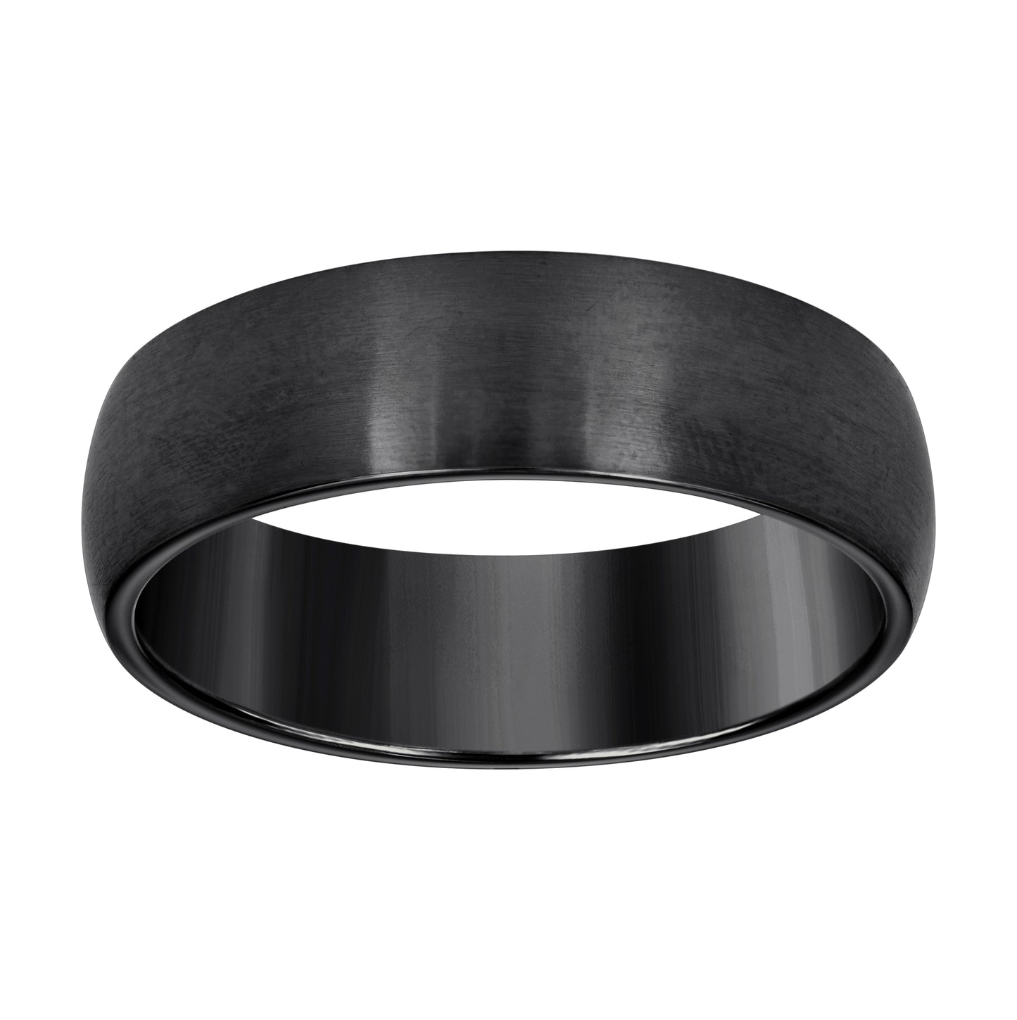 Stainless Steel Black-tone Mens Comfort-Fit Bridal Anniversary Engagement Wedding Band 7mm