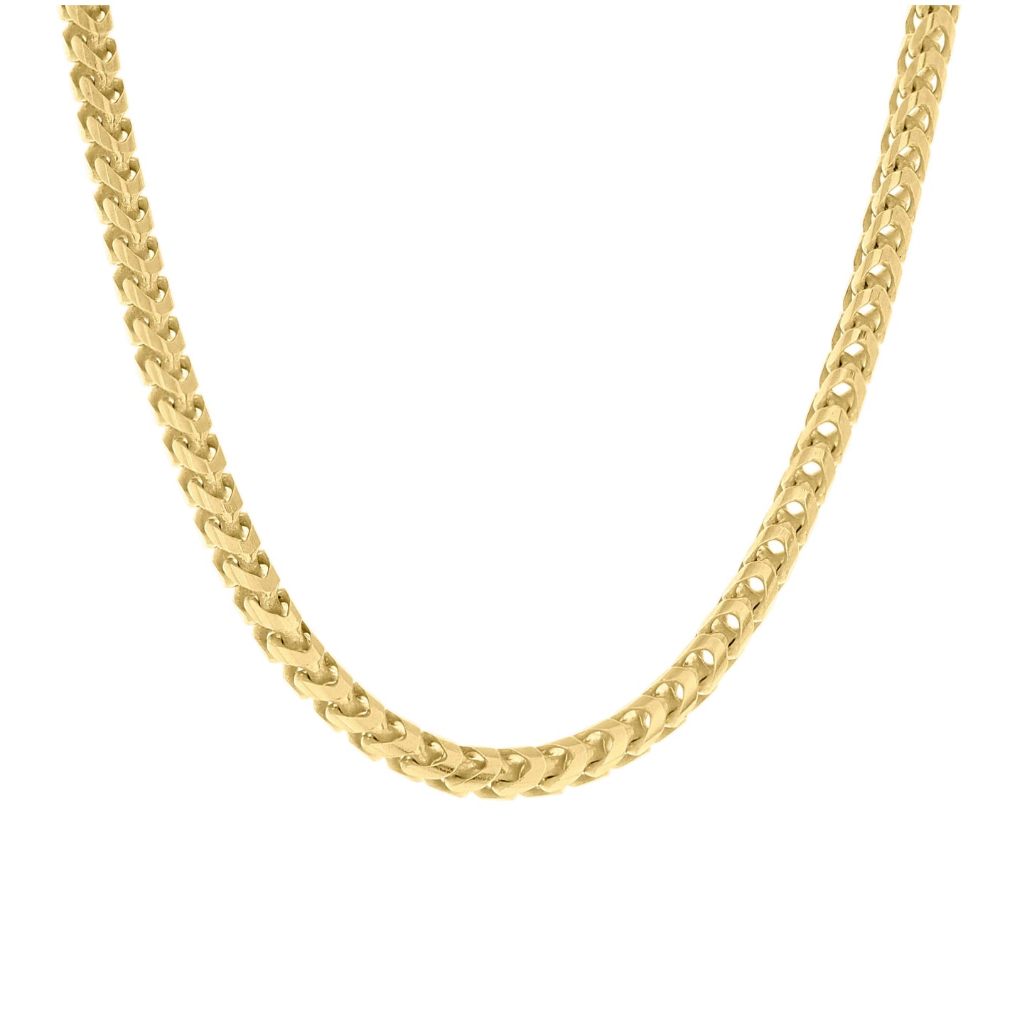 Sterling Silver Yellow-Tone Or Rose Tone Or Two Tone Solid Franco Chain