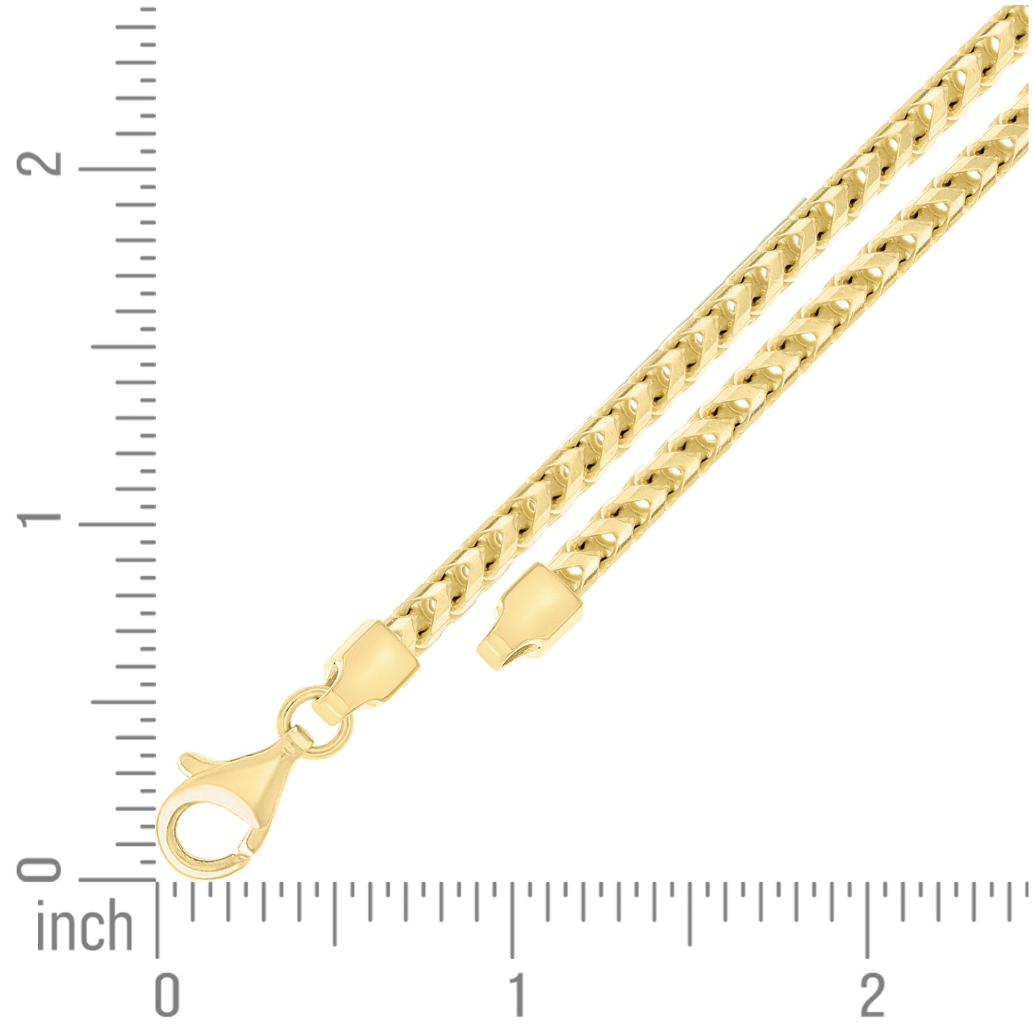 Sterling Silver Yellow-Tone Or Rose Tone Or Two Tone Solid Franco Chain