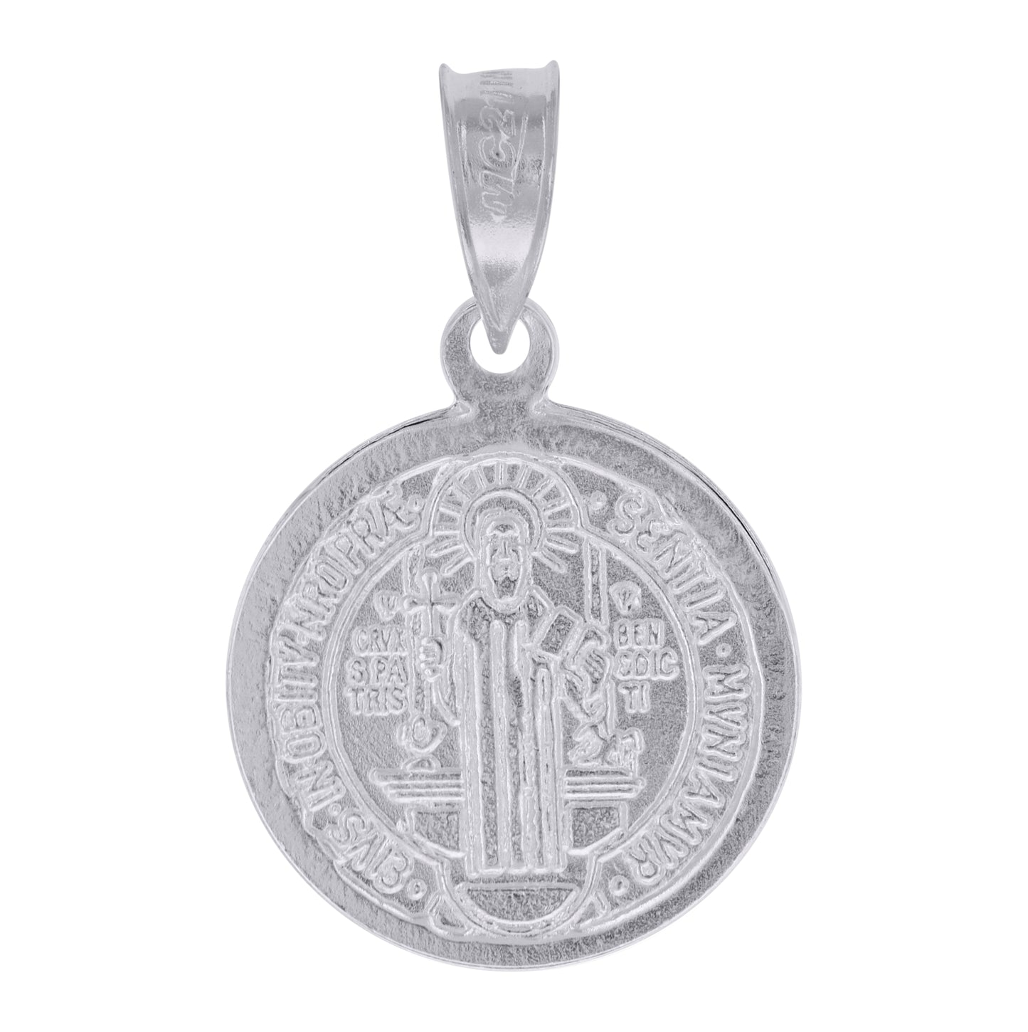 Sterling Silver Unisex St. Benedict Saints Religious Charm Pendant