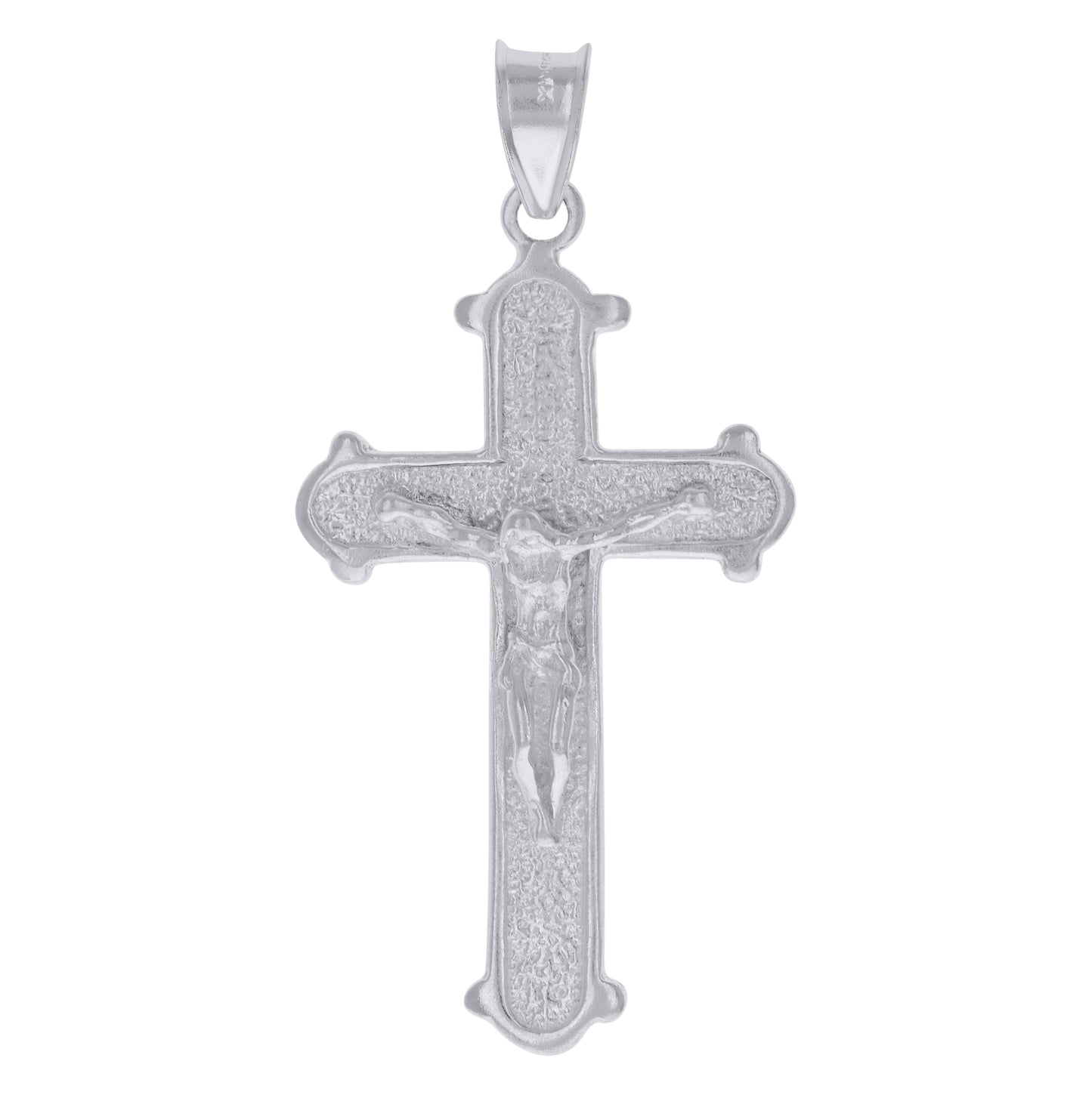 Sterling Silver Unisex Crucifix Cross Religious Charm Pendant