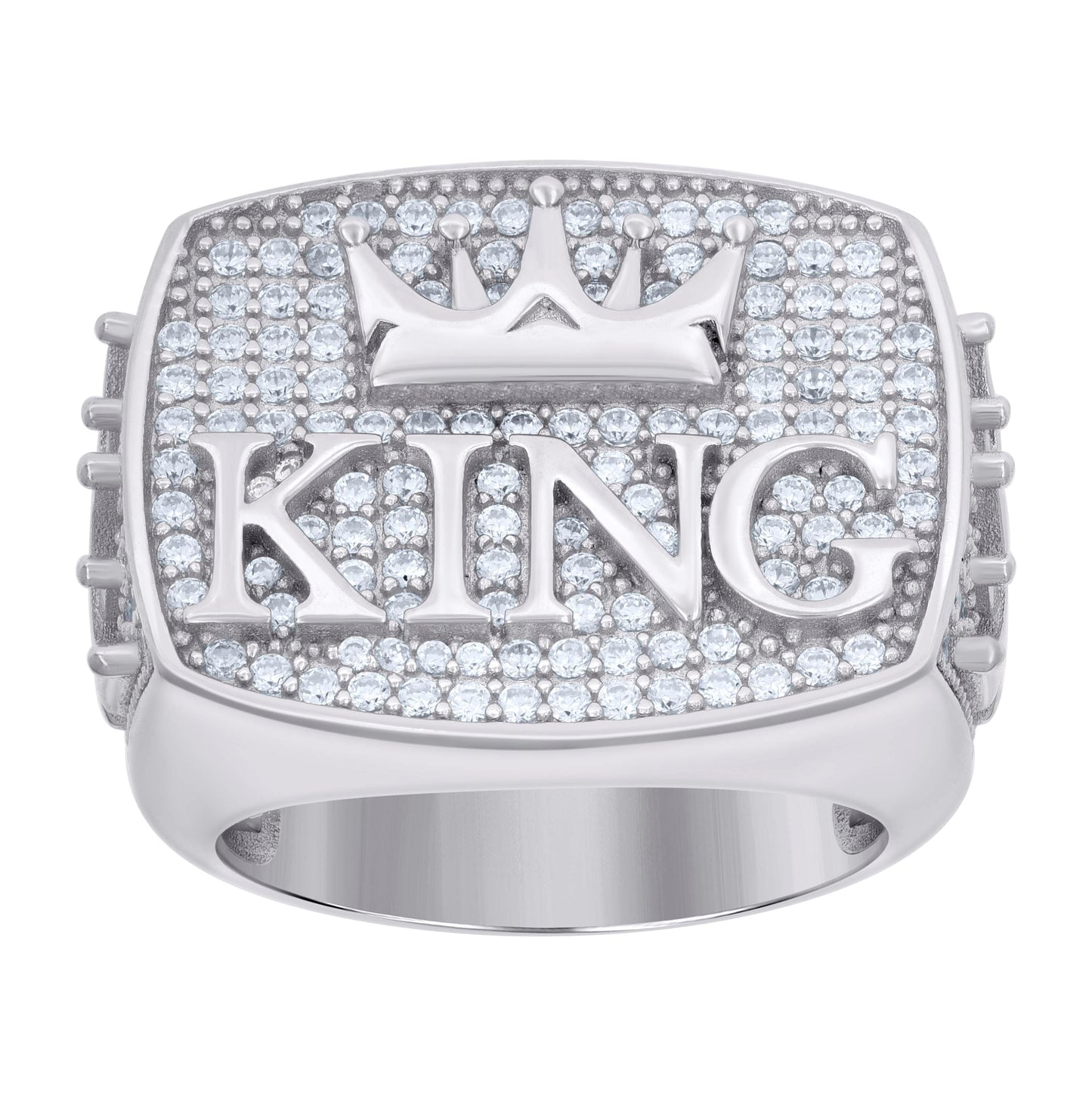 Sterling Silver Mens Moissanite 1.51Ct KING Fashion Bridal Anniversary Wedding Engagement Band Ring