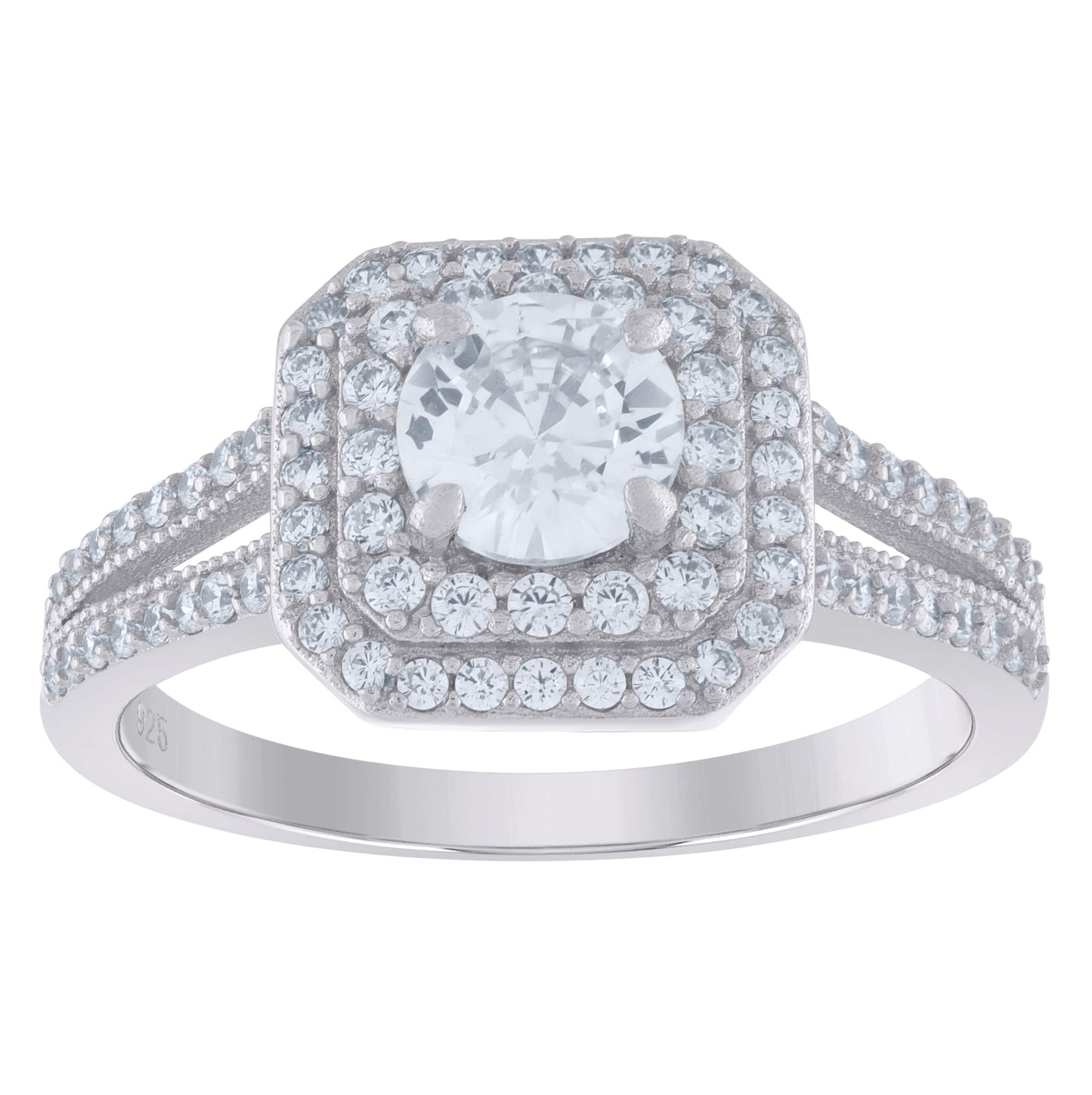 Sterling Silver Womens Moissanite 1.22Ct Bridal Anniversary Engagement Wedding Ring