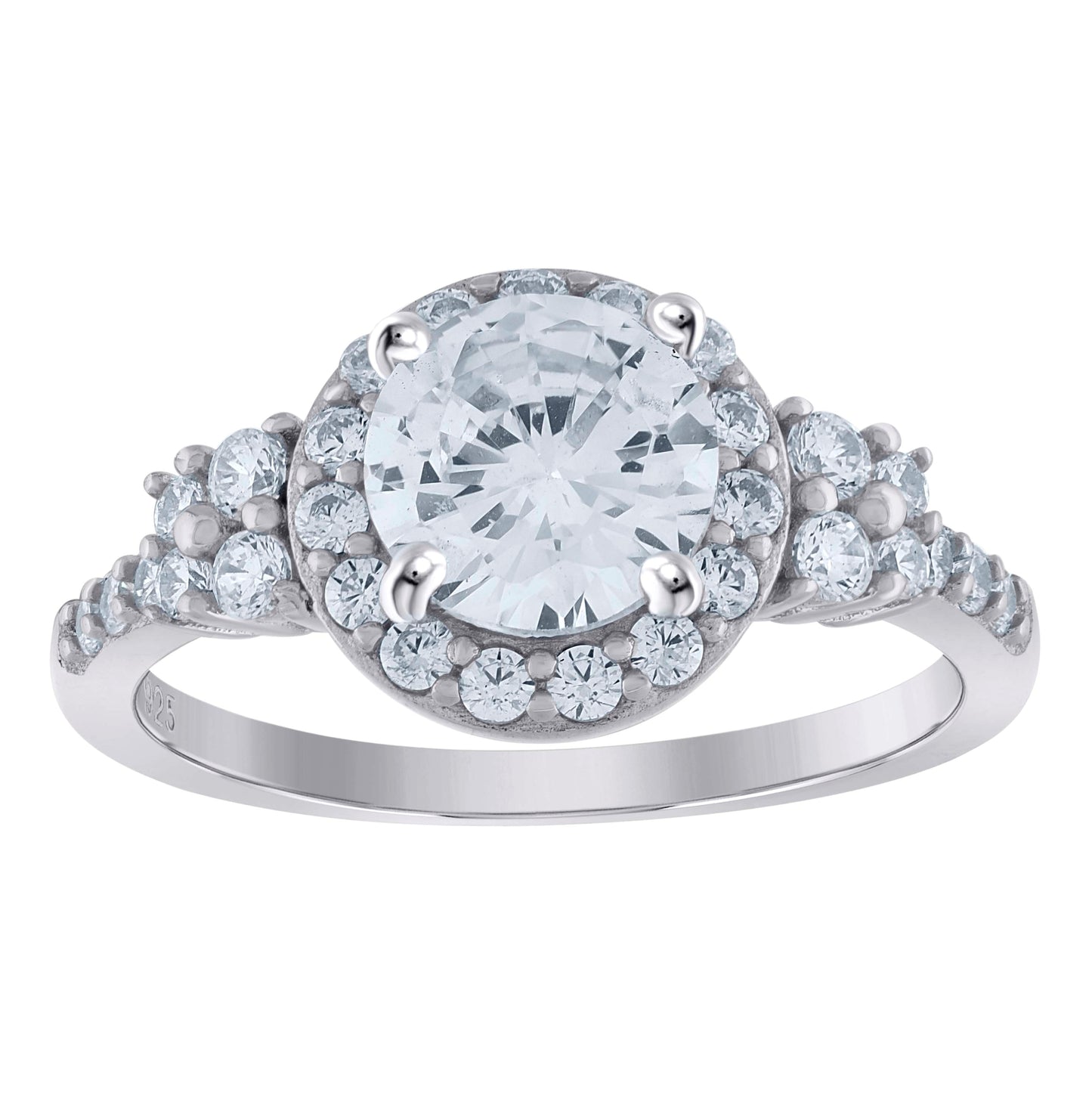 Sterling Silver Womens Moissanite 1.84Ct Bridal Anniversary Engagement Wedding Ring