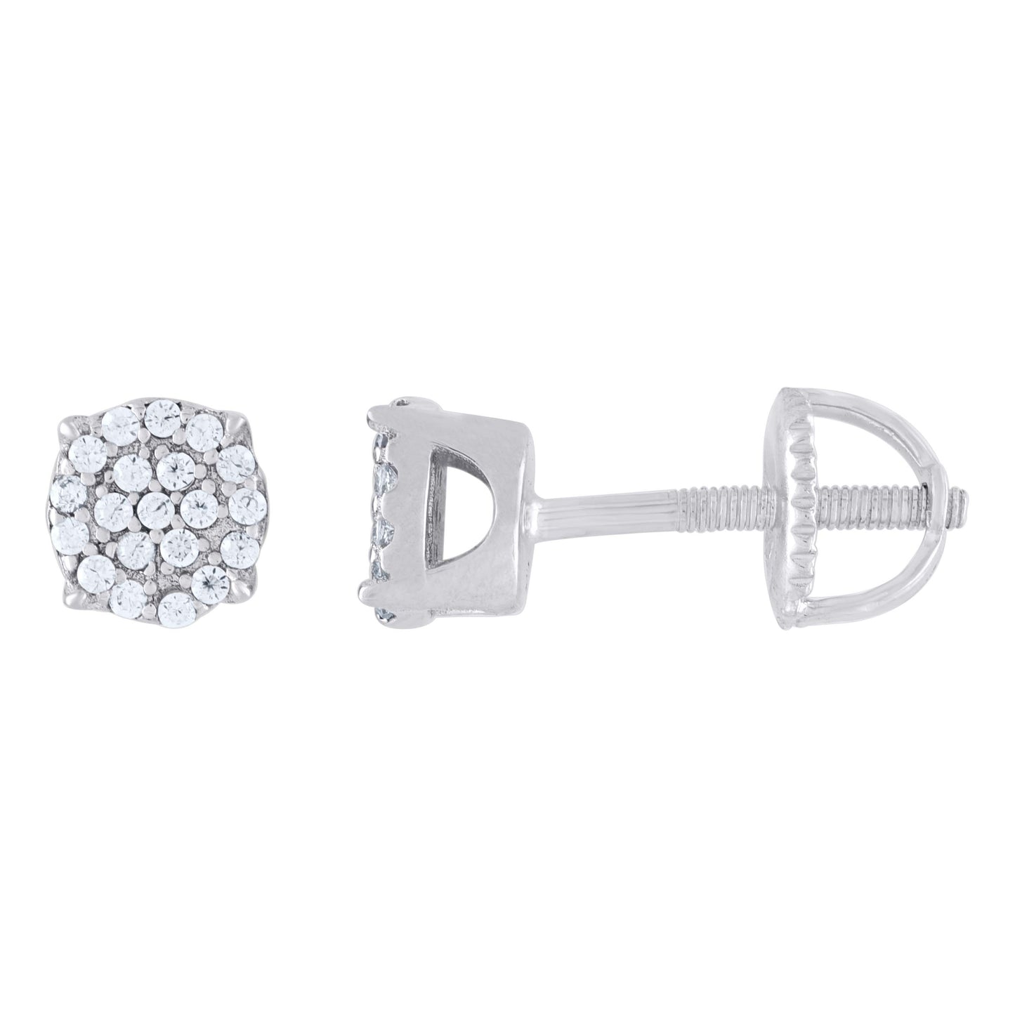 Sterling Silver Or Yellow-Tone Womens Moissanite 0.28Ct Stud Earrings