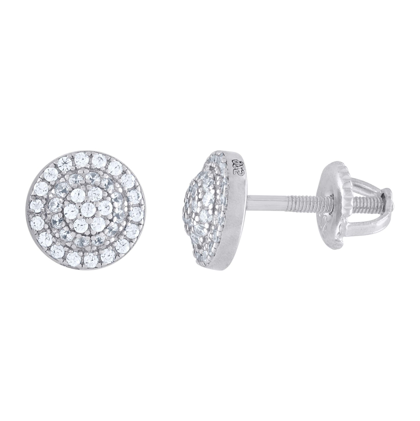 Sterling Silver Or Yellow-Tone Womens Moissanite 0.53Ct Stud Earrings