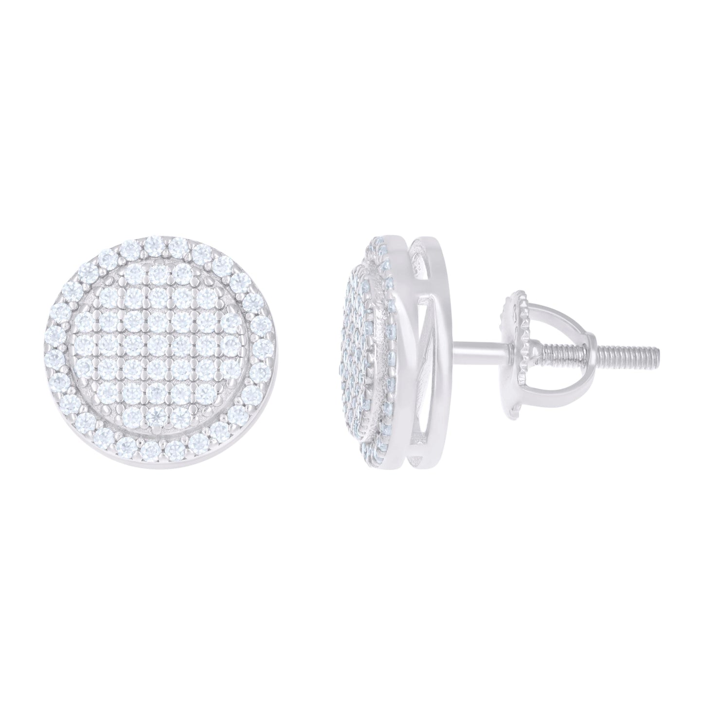 Sterling Silver Or Yellow-Tone Womens 2.8ct Moissanite Fashion Stud Earrings