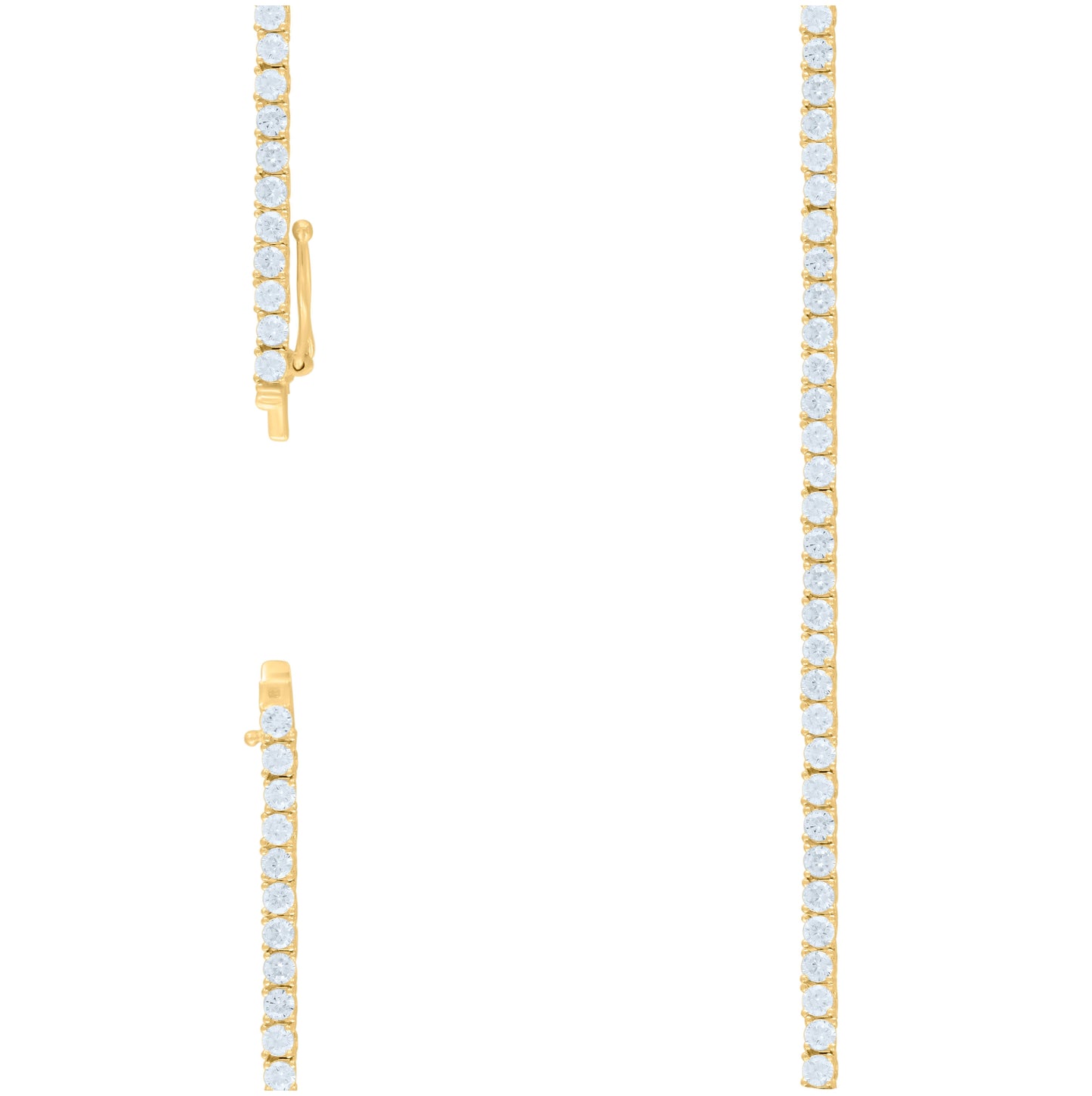 Sterling Silver Or Yellow-Tone Moissanite Tennis Bracelet