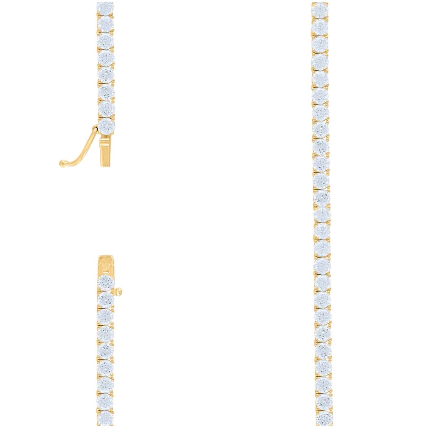 Sterling Silver Or Yellow-Tone Moissanite Tennis Bracelet