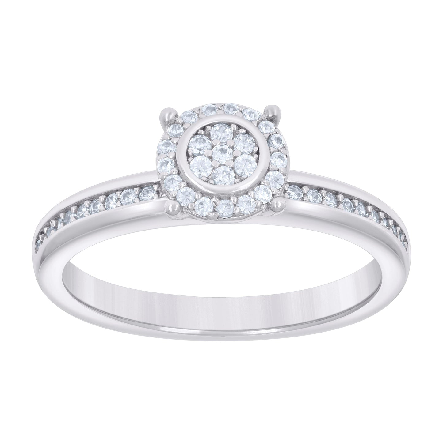 Sterling Silver Cubic-Zirconia Trio Bridal Anniversary Wedding Engagement Band Ring Set